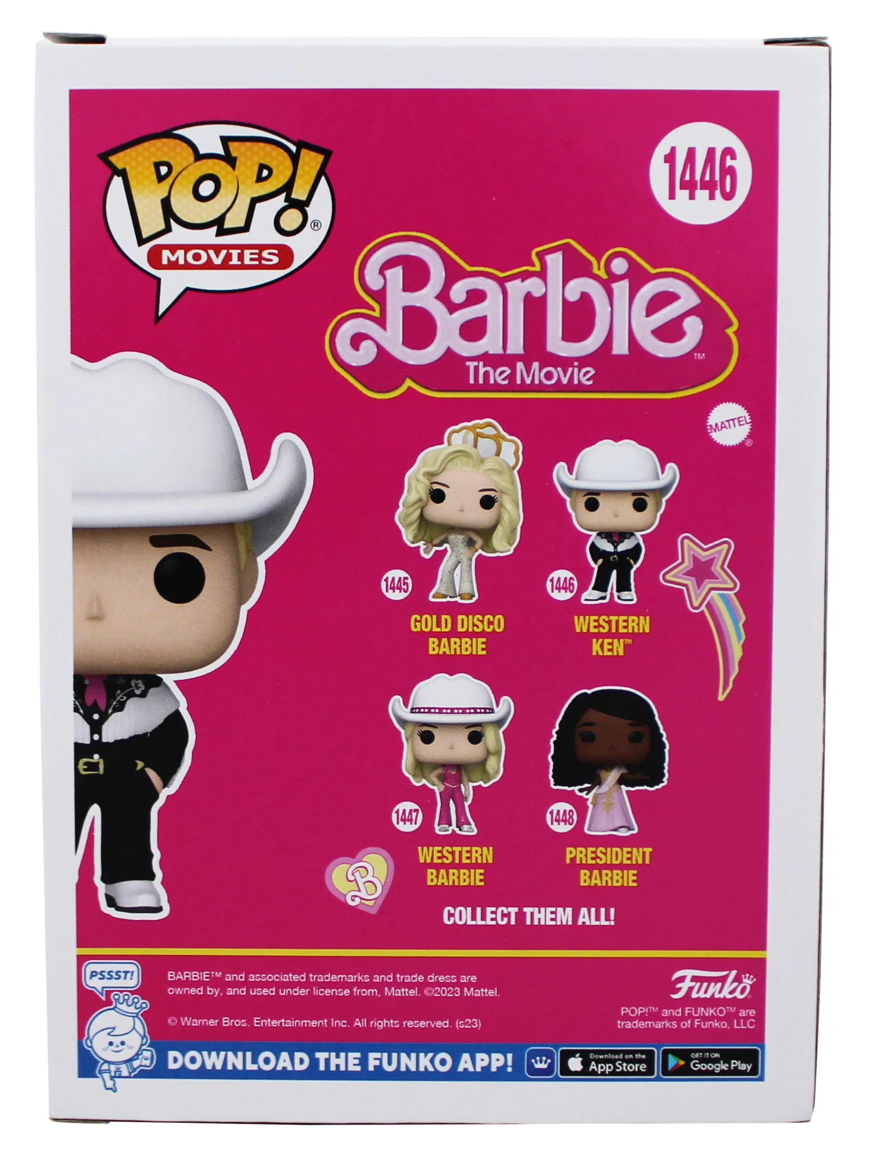 Ryan Gosling Barbie Signed Western Ken #1446 Funko Pop Vinyl Figure BAS #BR24209 - Image 5