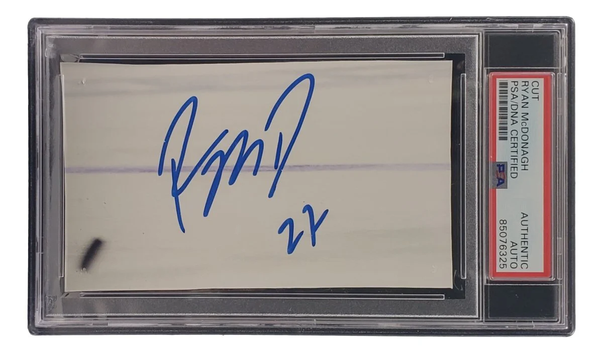 Ryan McDonagh Signed Slabbed Nashville Predators Cut Signature PSA/DNA 85076325 - Image 4