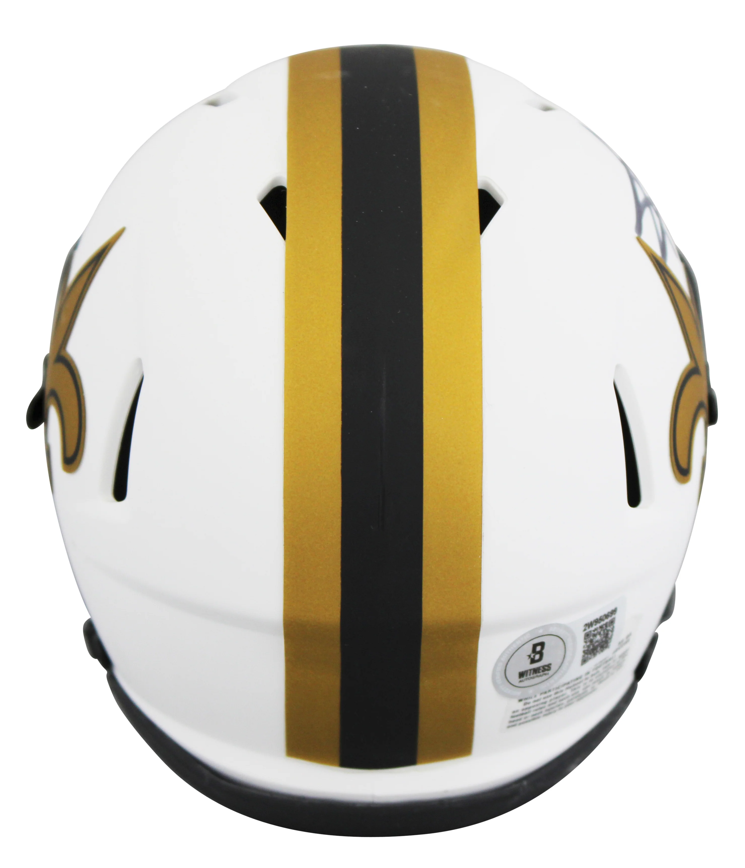 Saints Alvin Kamara Authentic Signed Lunar Speed Mini Helmet BAS Witnessed - Image 3