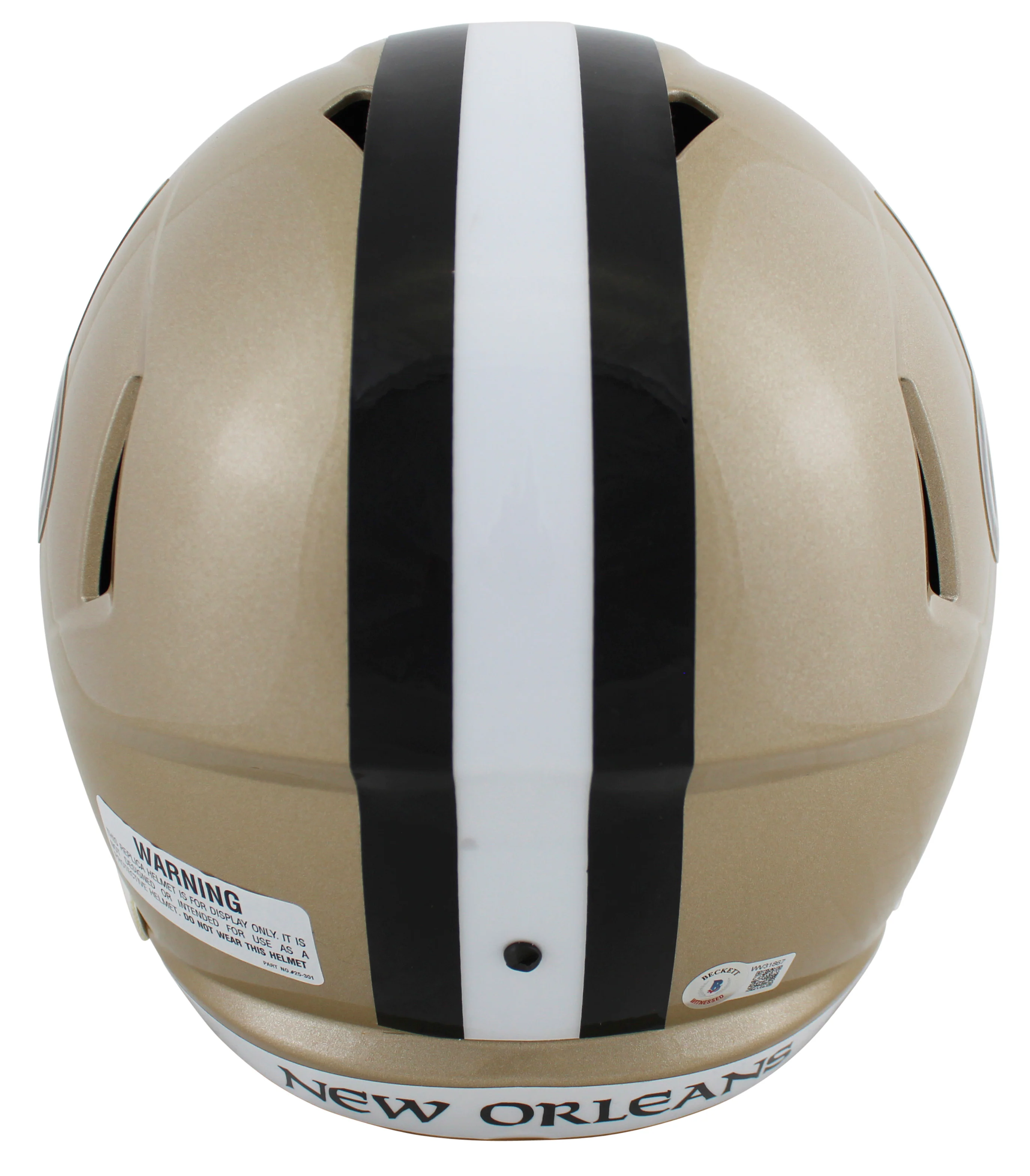 Saints Alvin Kamara Signed Full Size Speed Rep Helmet W/ Case BAS Witnessed - Image 4