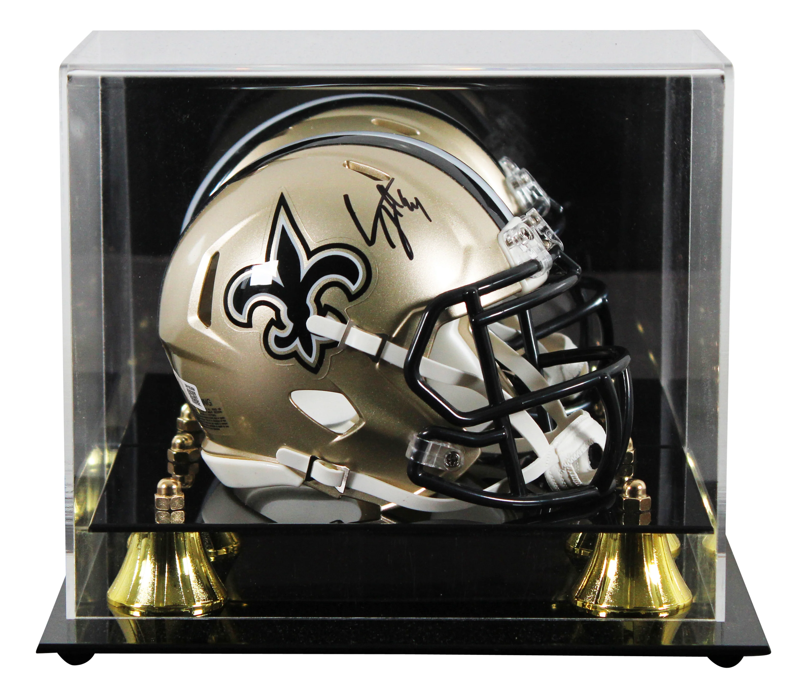 Saints Cameron Jordan Authentic Signed Speed Mini Helmet W/ Case BAS Witnessed - Image 2