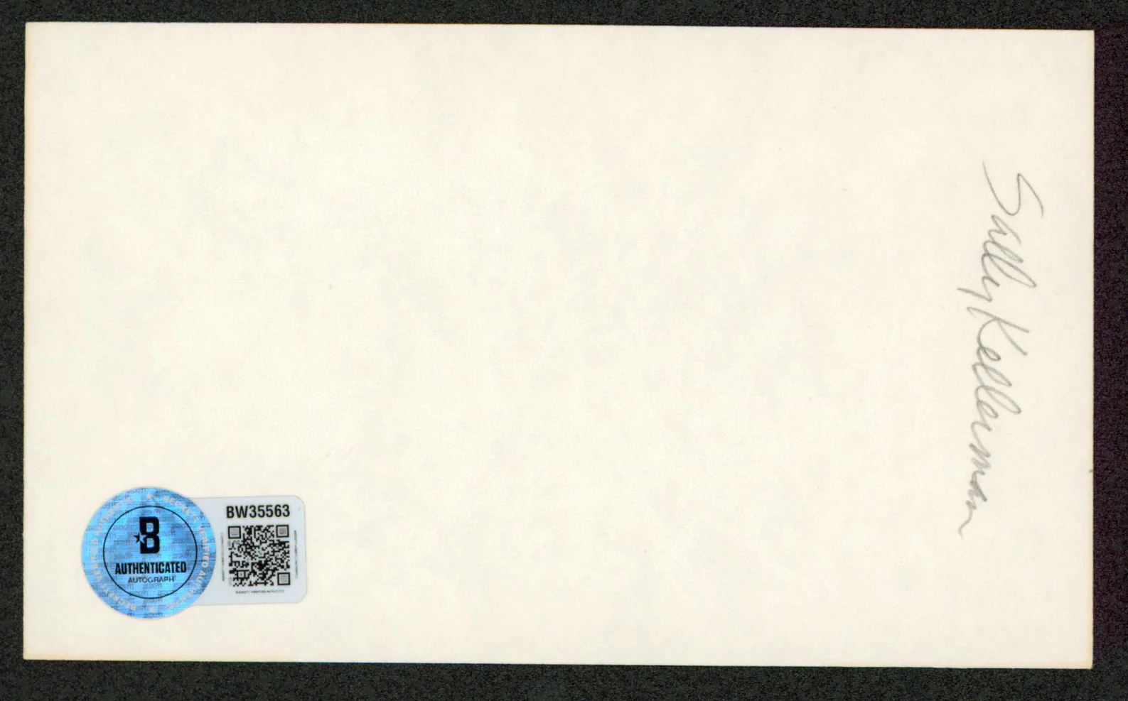 Sally Kellerman M*A*S*H Authentic Signed 3x5 Index Card Autographed BAS #BW35563 - Image 3