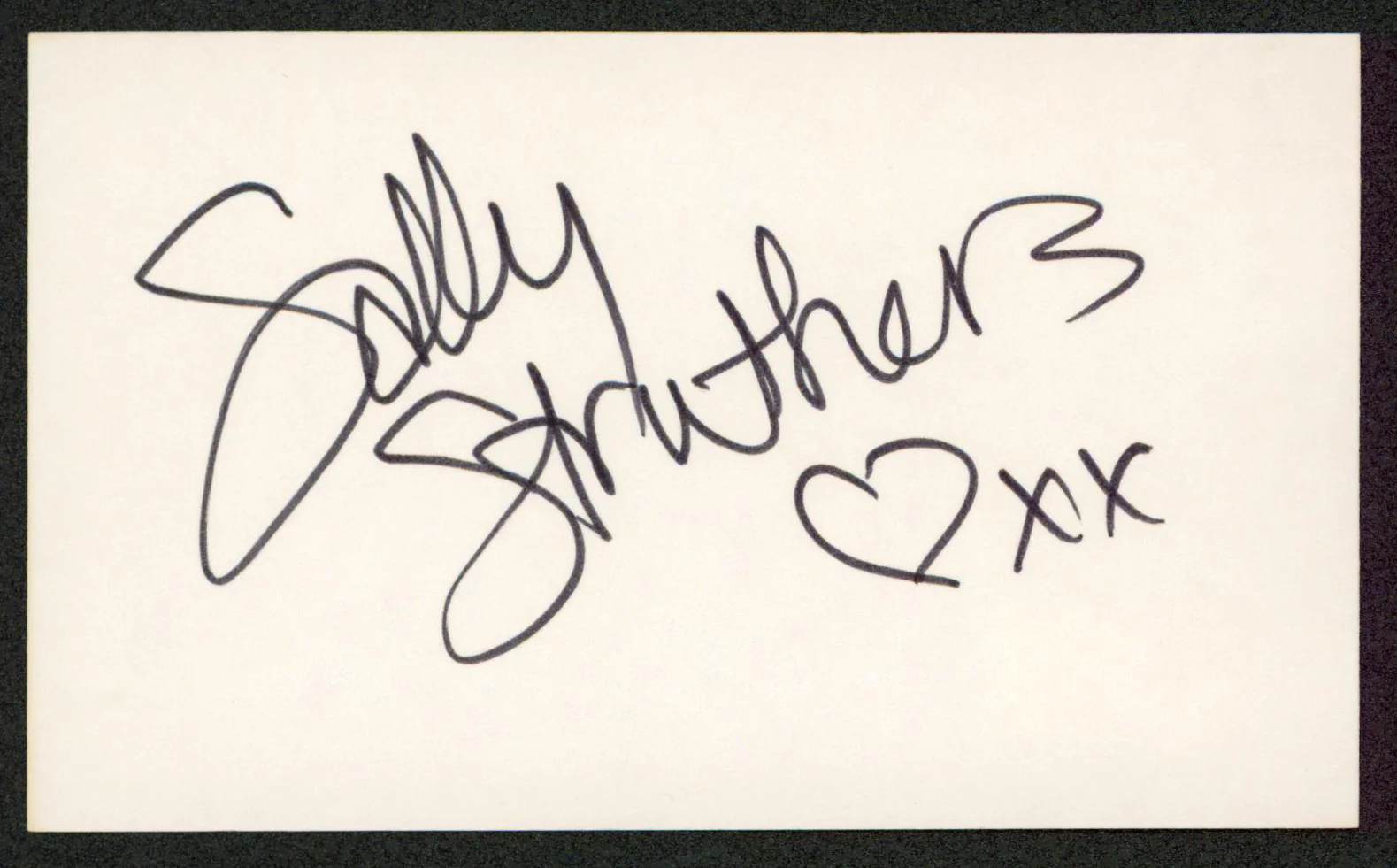 Sally Struthers All In The Family Authentic Signed 3x5 Index Card BAS #BW70018