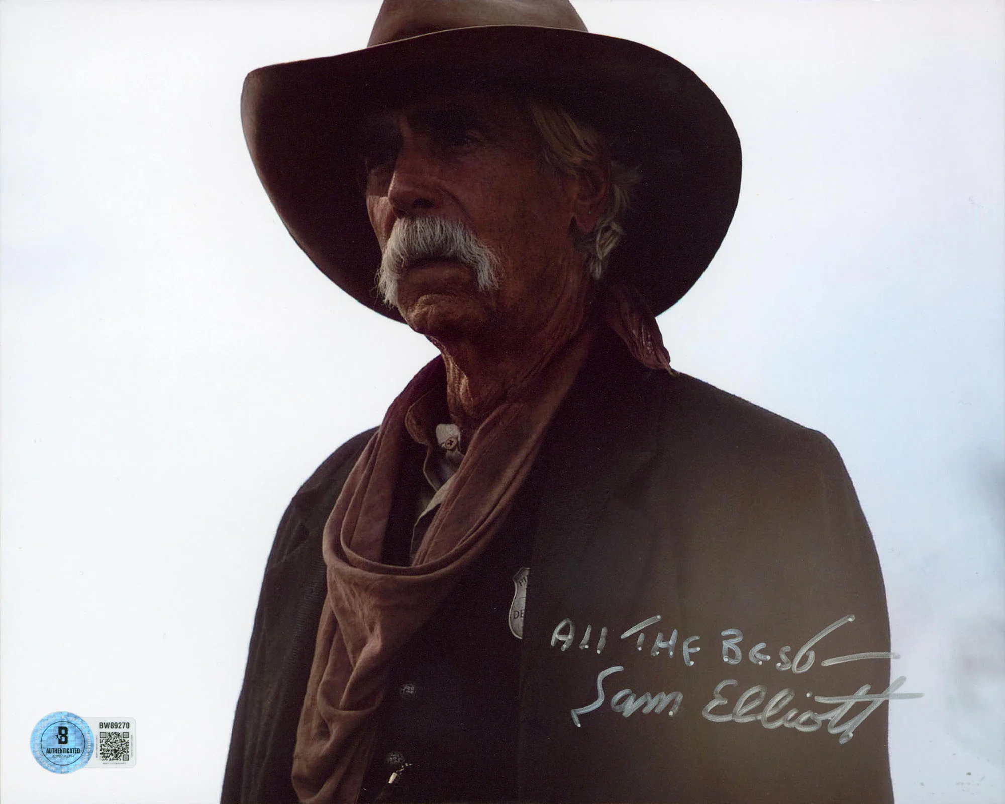 Sam Elliott 1883 "All The Best" Authentic Signed 8x10 Photo BAS #BW89270