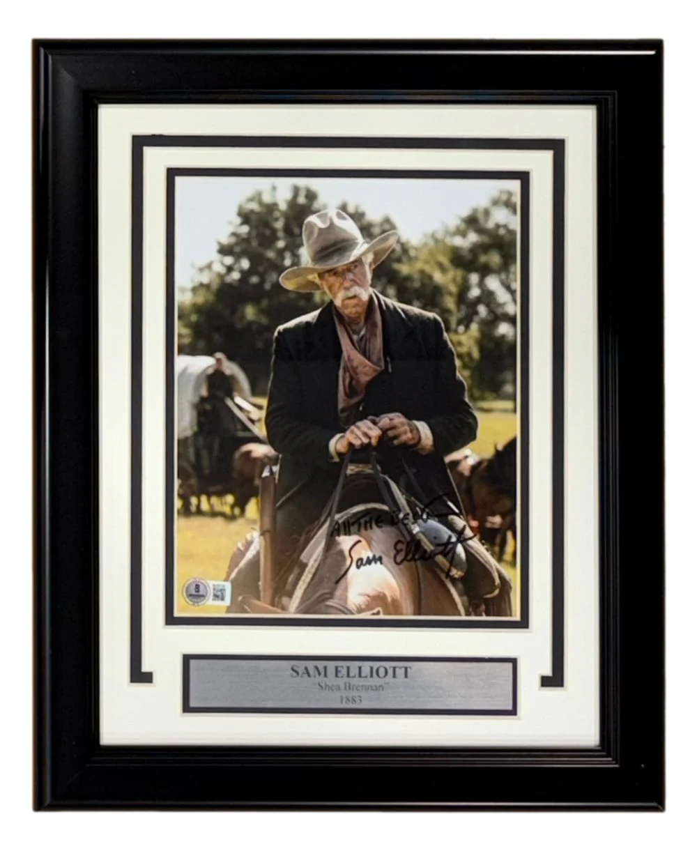 Sam Elliott Signed Framed 8x10 1883 Shea Brennan Photo BAS