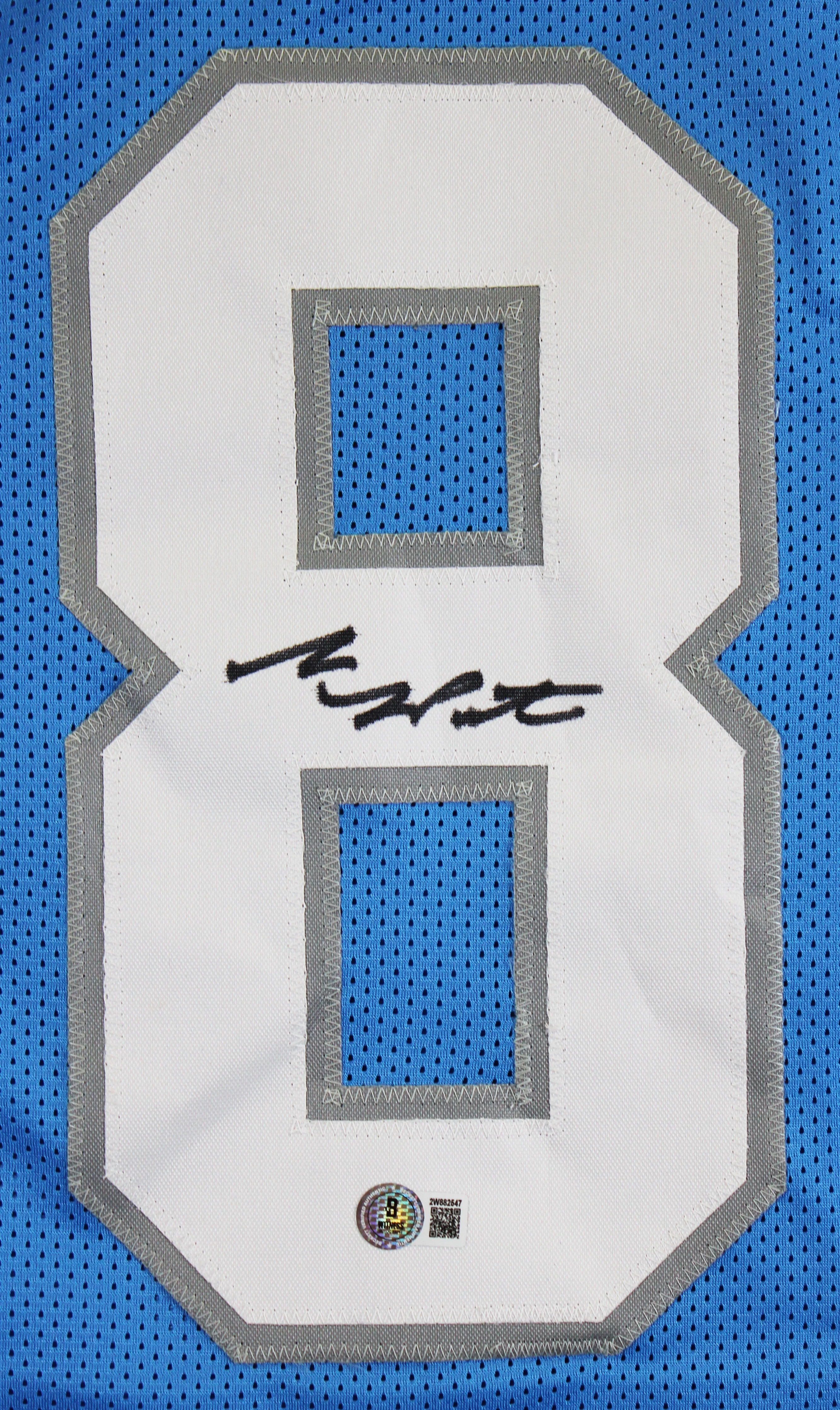 Sam Laporta Authentic Signed Blue Pro Style Framed Jersey BAS Witnessed 3 - Image 3
