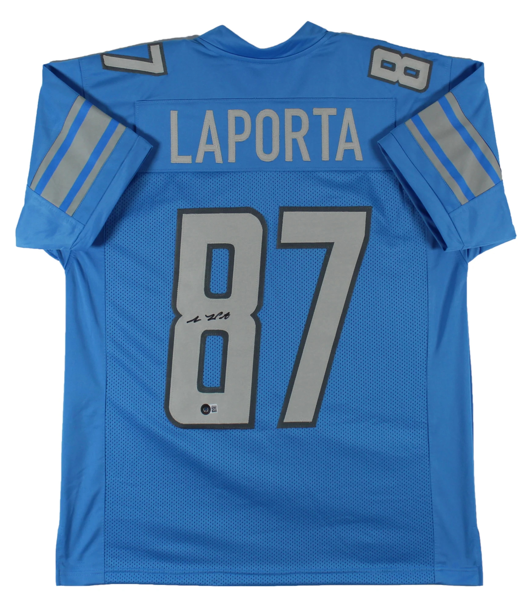Sam Laporta Authentic Signed Blue Pro Style Jersey Autographed BAS