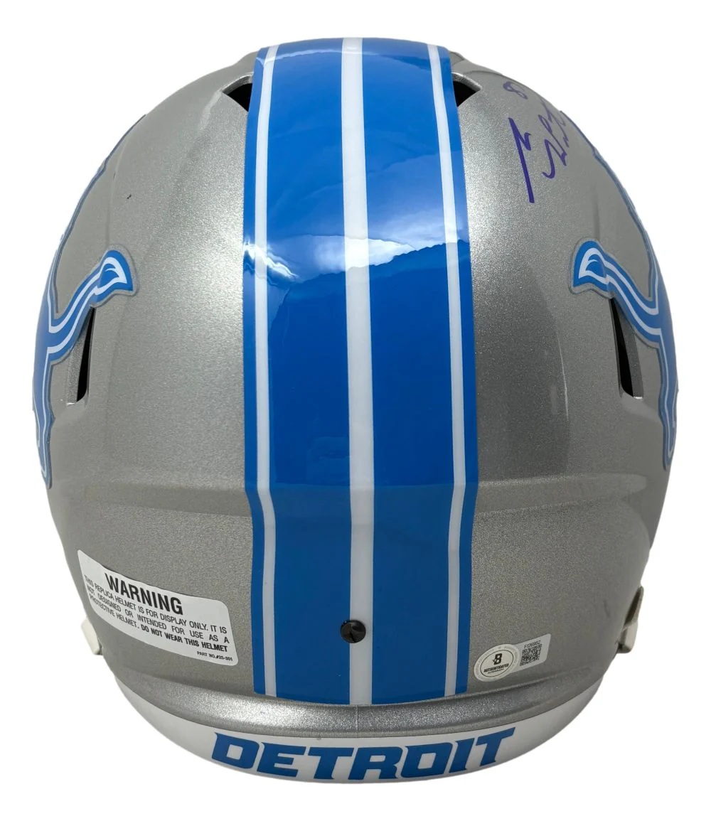 Sam LaPorta Signed Detroit Lions Full Size Speed Replica Helmet BAS w/ Case - Image 3