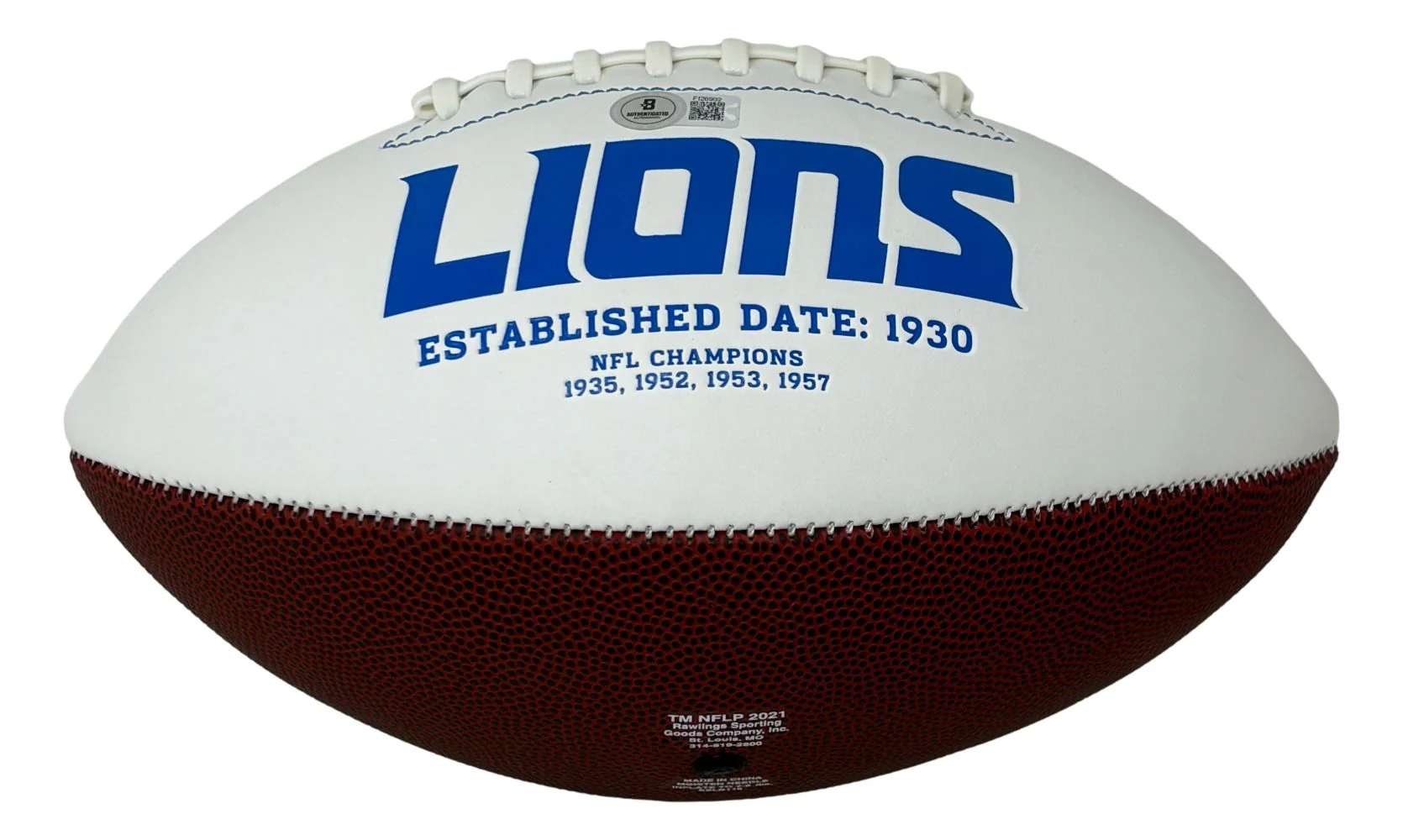 Sam LaPorta Signed Detroit Lions Logo Football BAS ITP w/ Case - Image 3