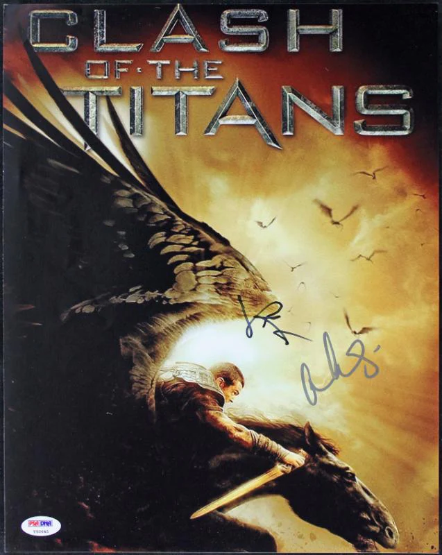 Sam Worthington & Gemma Arterton Clash Of Titans Signed 11X14 Photo PSA #T50645