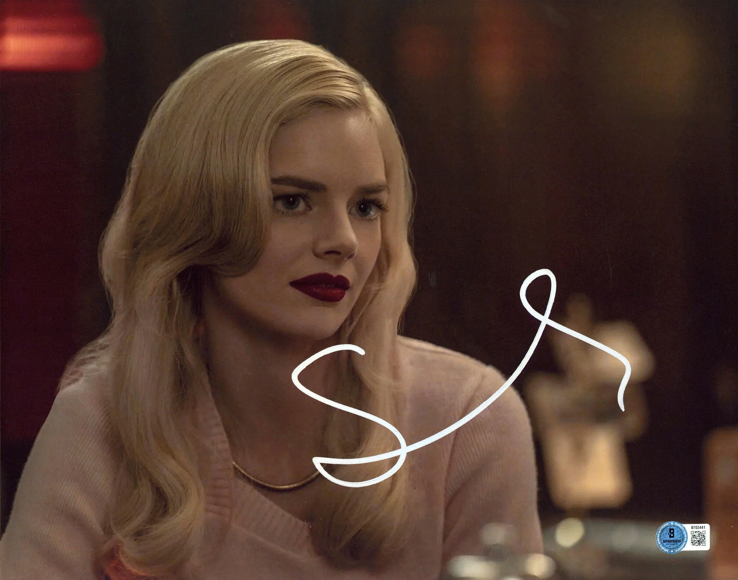 Samara Weaving Ready or Not Authentic Signed 11x14 Horizontal Photo BAS #BT03441 - Image 2