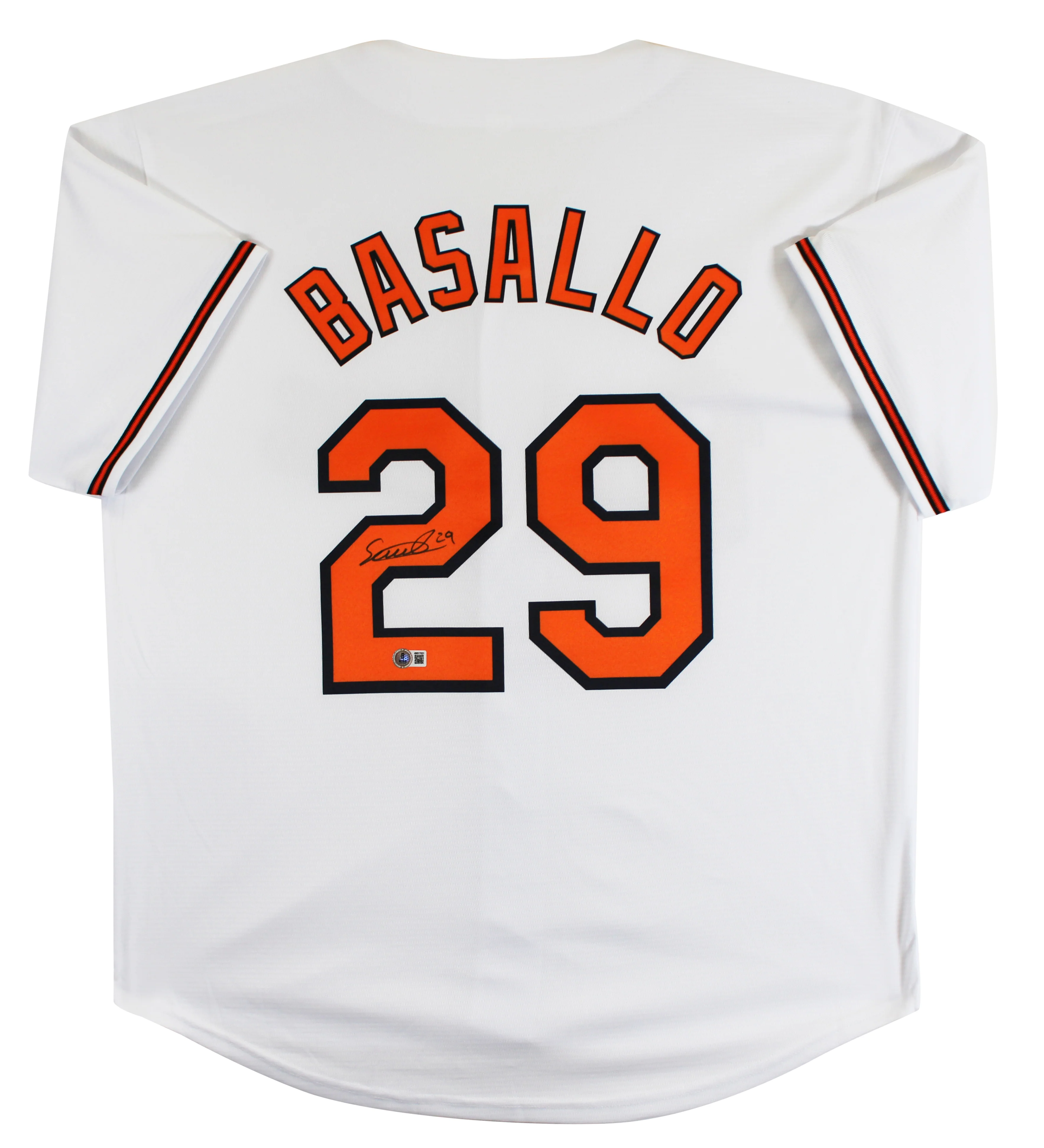 Samuel Basallo Authentic Signed White Pro Style Jersey Autographed BAS Witnessed