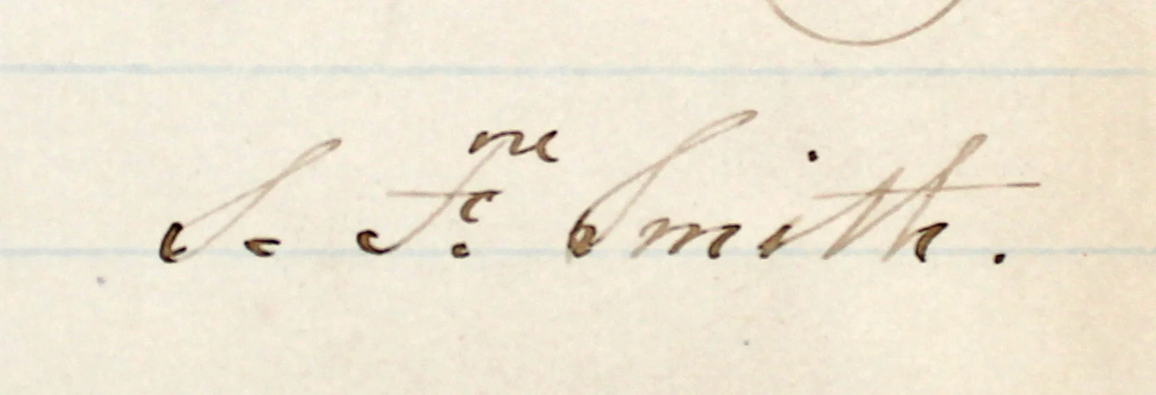 Samuel Francis Smith Signed 8x10 Hand Written "My country" Poem BAS #AE09505 - Image 3