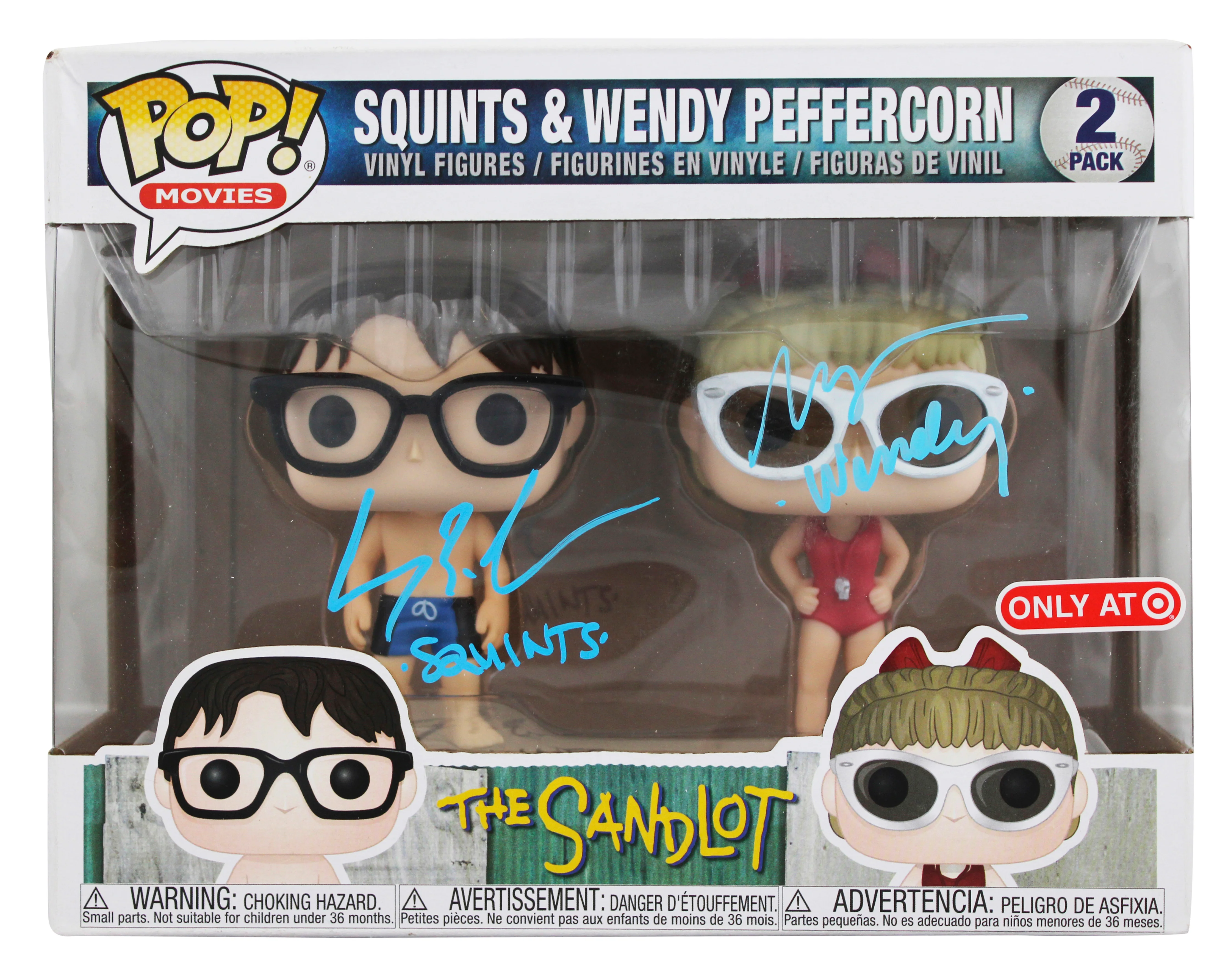 Sandlot (2) Leopardi & Shelton Signed 2 Pack Funko Pop Vinyl Figure PSA #AE45741 - Image 2