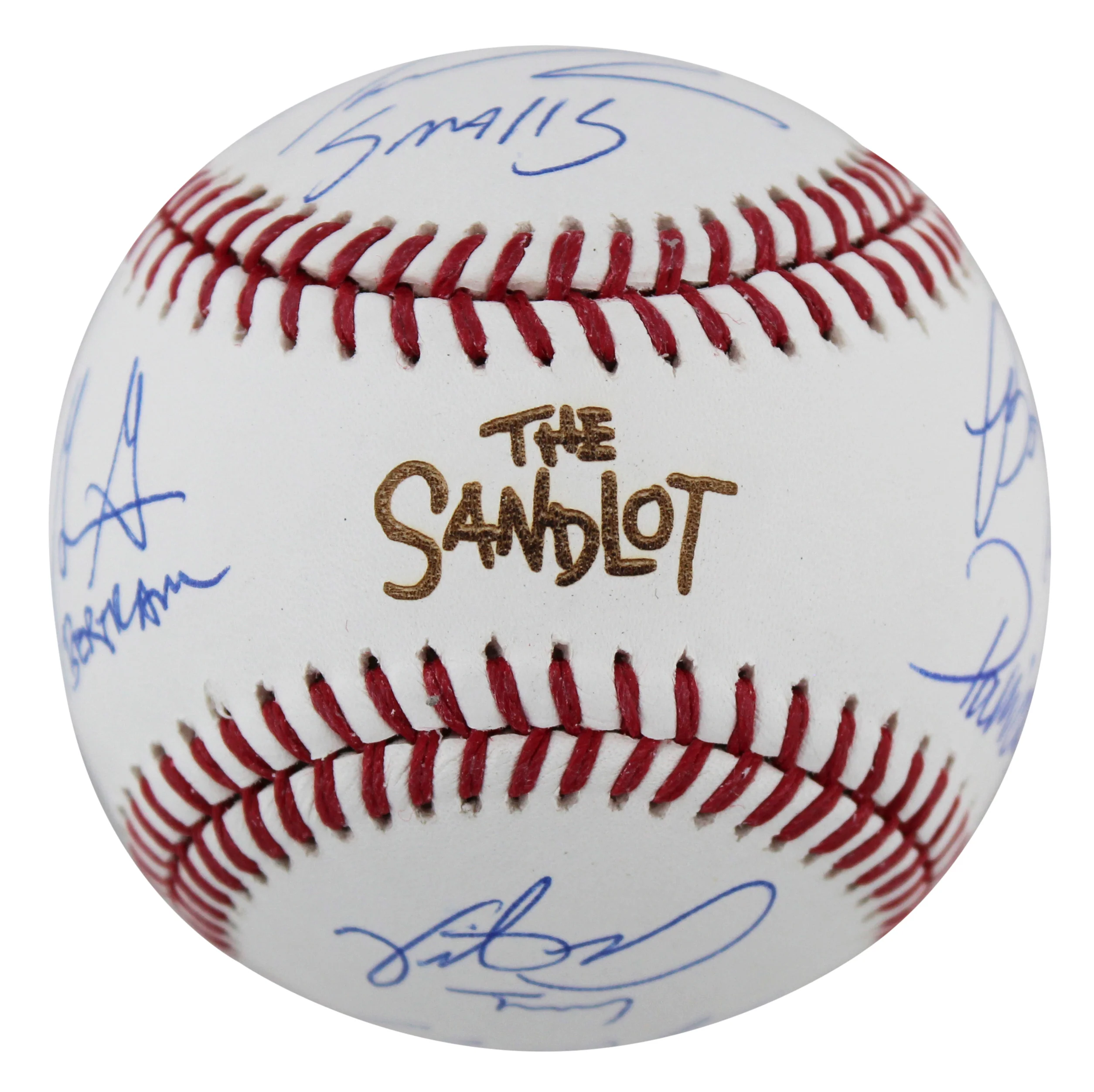 Sandlot (8) Guiry, Leopardi, Renna +5 Signed Sandlot Baseball w/ Case BAS - Image 3