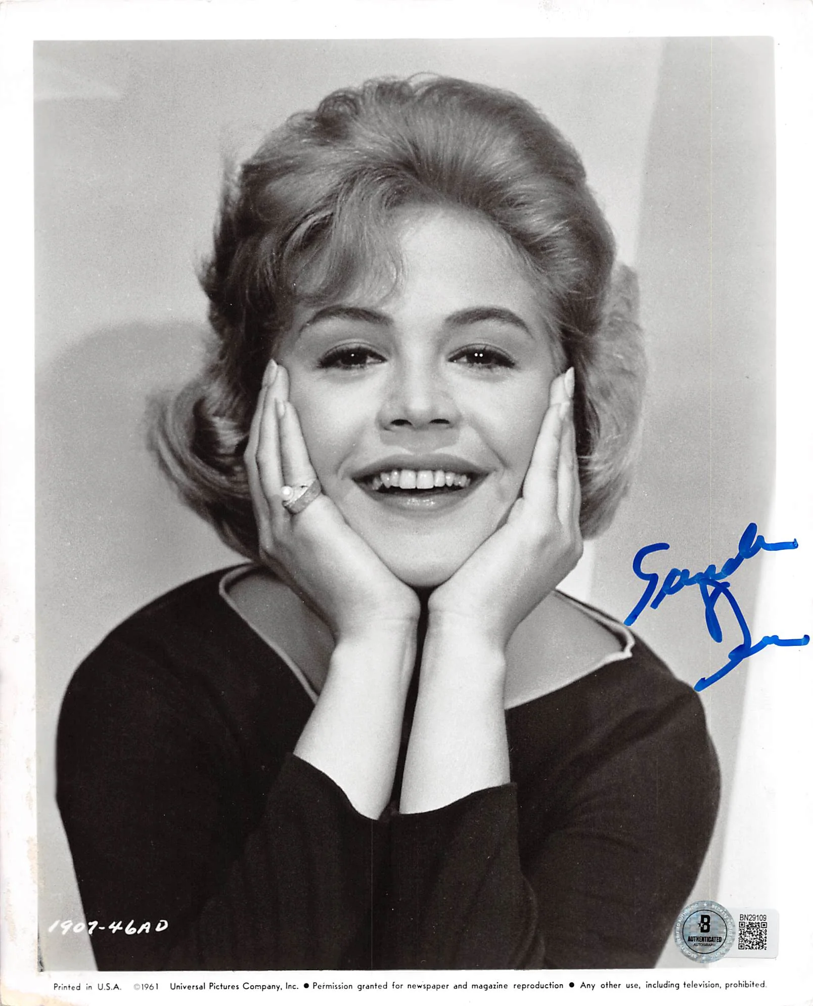 Sandra Dee Come September Authentic Signed 8x10 Photo Autographed BAS #BN29109 - Image 2