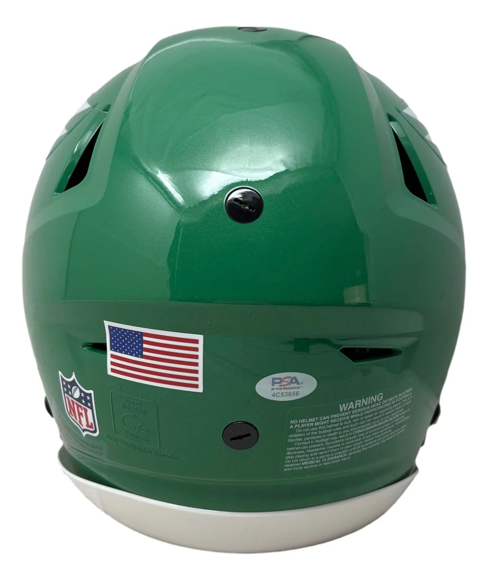 Saquon Barkley Signed Eagles FS Kelly Green Authentic SpeedFlex Helmet PSA/DNA - Image 5