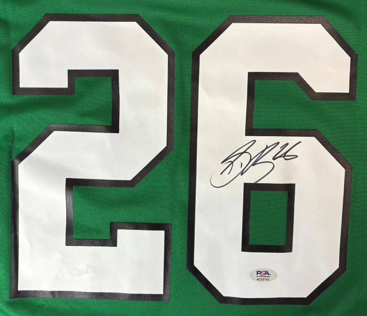 Saquon Barkley Signed Eagles Kelly Green Nike Game Replica Jersey PSA/DNA - Image 2