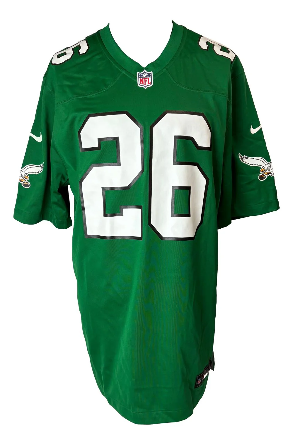 Saquon Barkley Signed Eagles Kelly Green Nike Game Replica Jersey PSA/DNA - Image 3