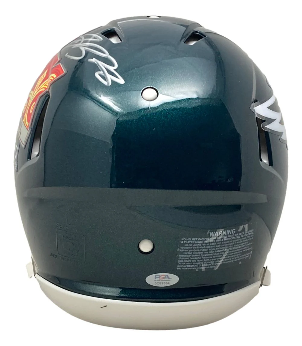 Saquon Barkley Signed Eagles Super Bowl 59 LIX FS Authentic Speed Helmet PSA/DNA - Image 4