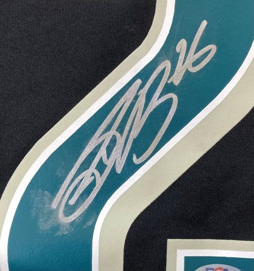 Saquon Barkley Signed Eagles Super Bowl 59 LIX Black Nike Jersey PSA 3C89561 - Image 2