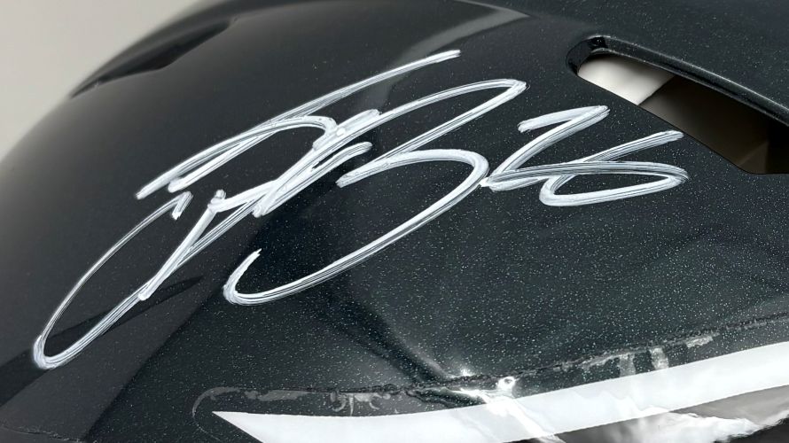 Saquon Barkley Signed Philadelphia Eagles FS Authentic Speed Helmet PSA/DNA - Image 2