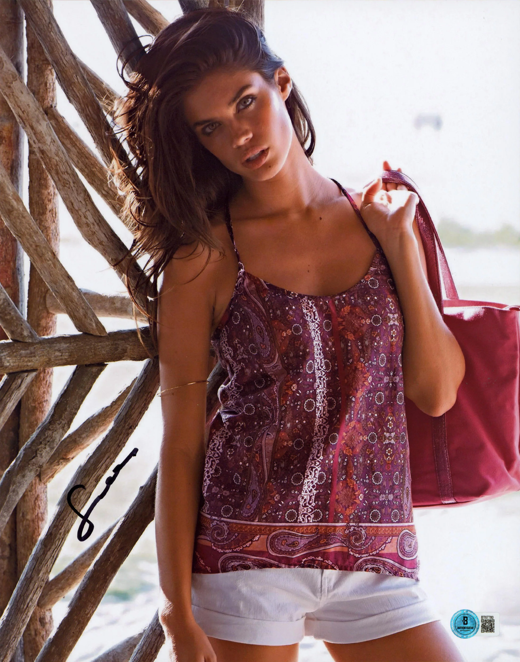 Sara Sampaio Victoria's Secret Model Authentic Signed 11x14 Photo BAS #BT67780 - Image 2