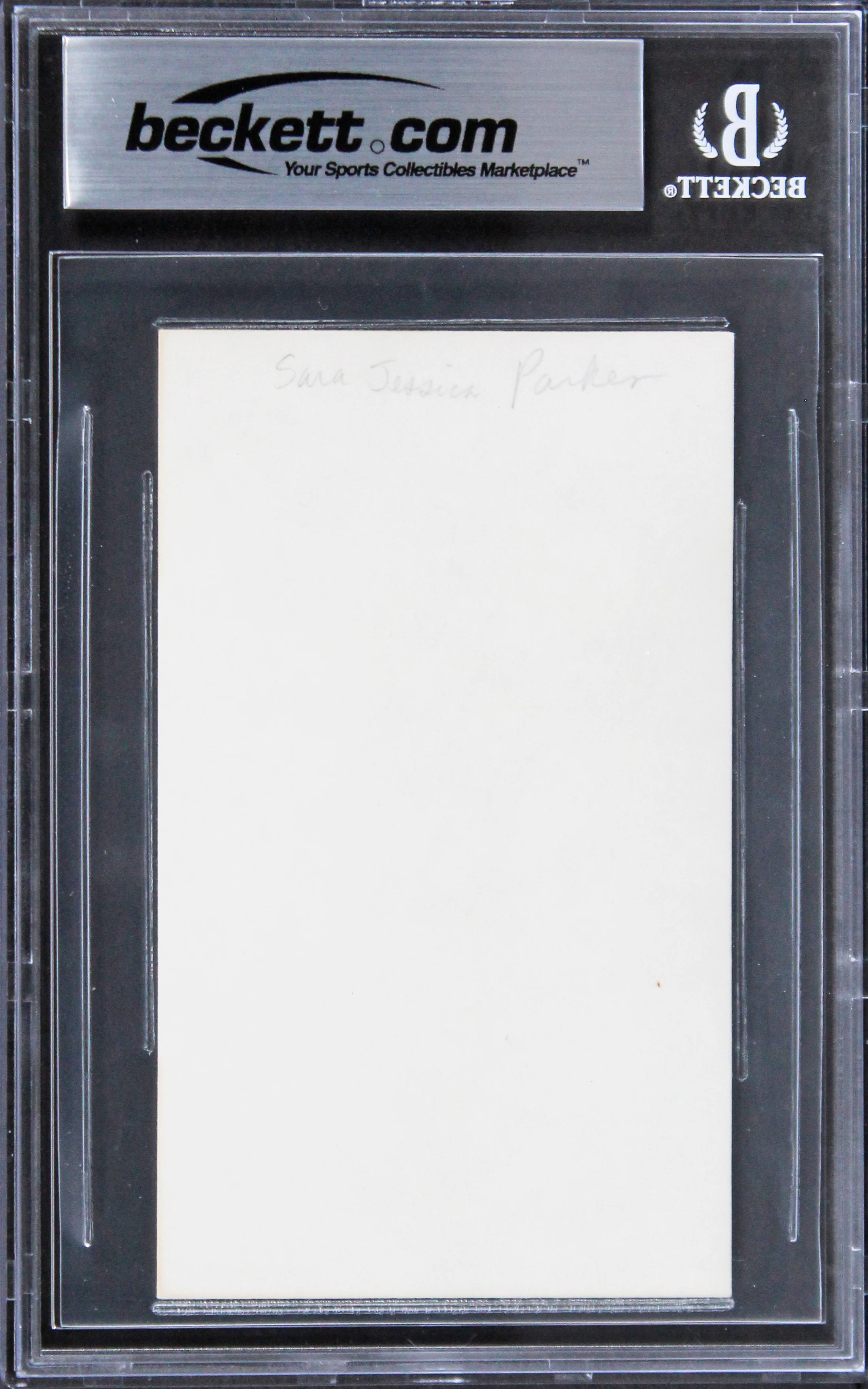 Sarah Jessica Parker Sex And The City "Peace" Signed 3x5 Index Card BAS Slabbed - Image 3