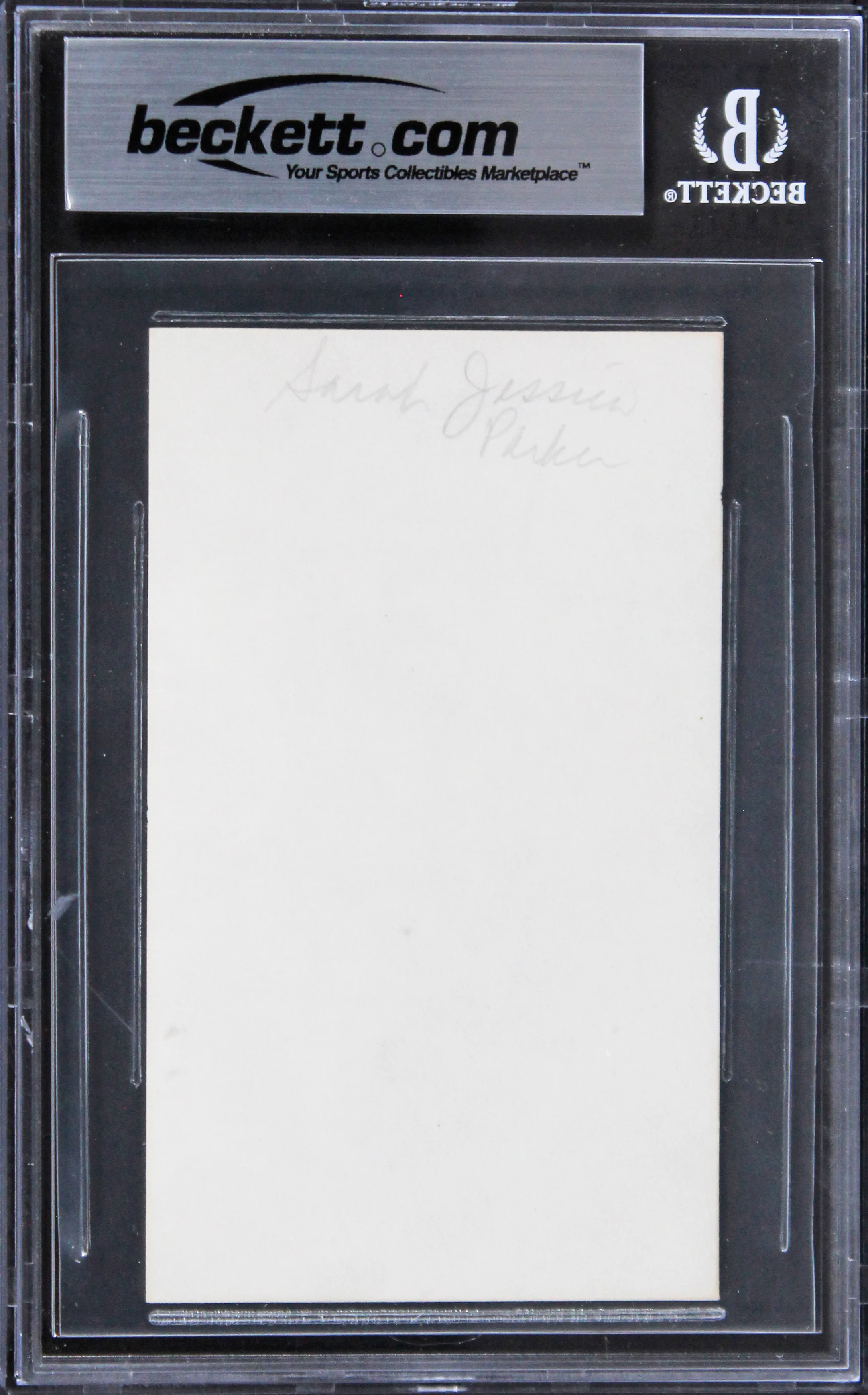 Sarah Jessica Parker Sex And The City Signed 3x5 Index Card BAS Slab 4 - Image 3