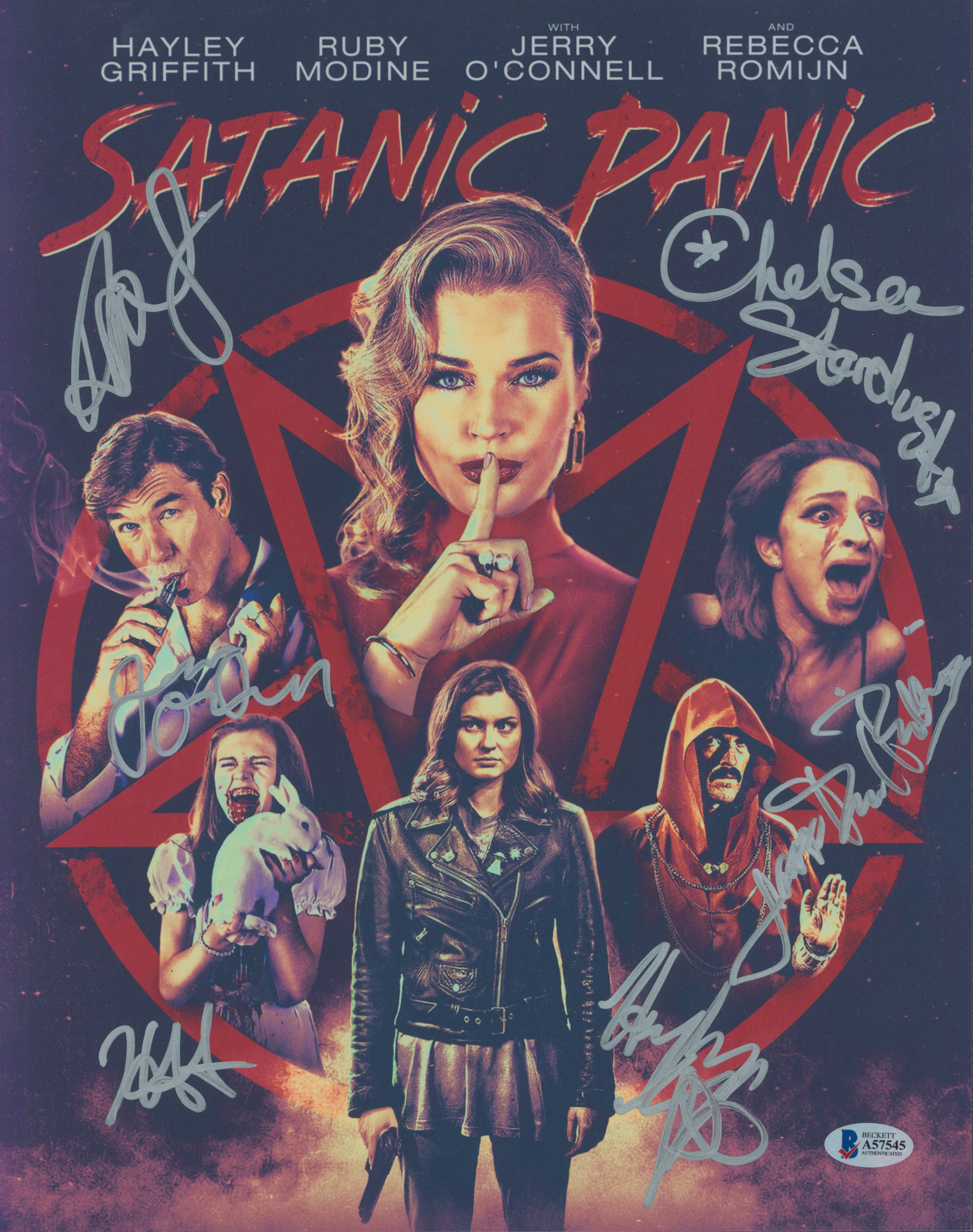 Satanic Panic (6) Griffith, Stardust, O'Connell Signed 11x14 Photo BAS #A57545 - Image 2