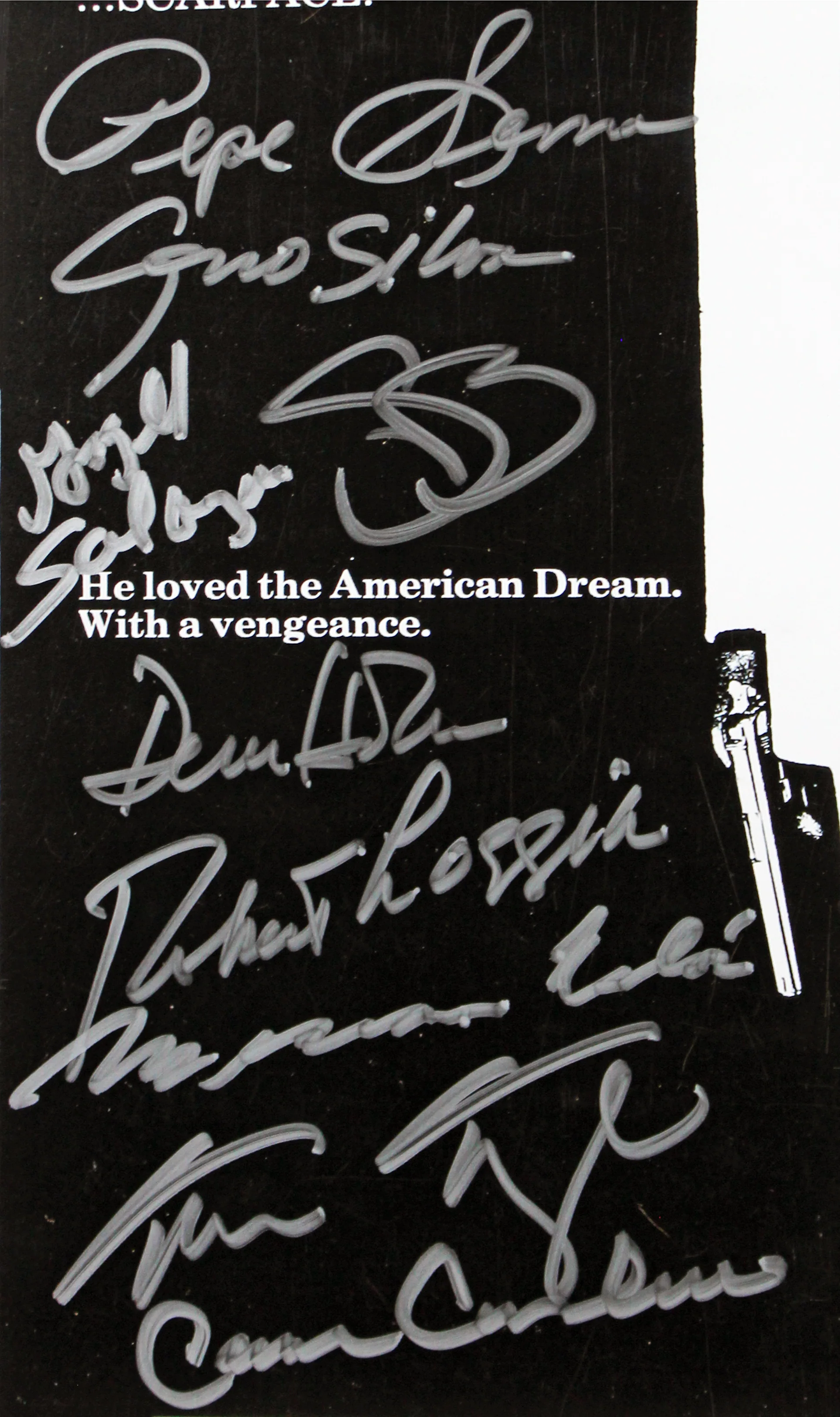 Scarface (11) Pacino, Bauer, Loggia +8 Signed 12x18 Framed Poster Photo BAS COA - Image 5