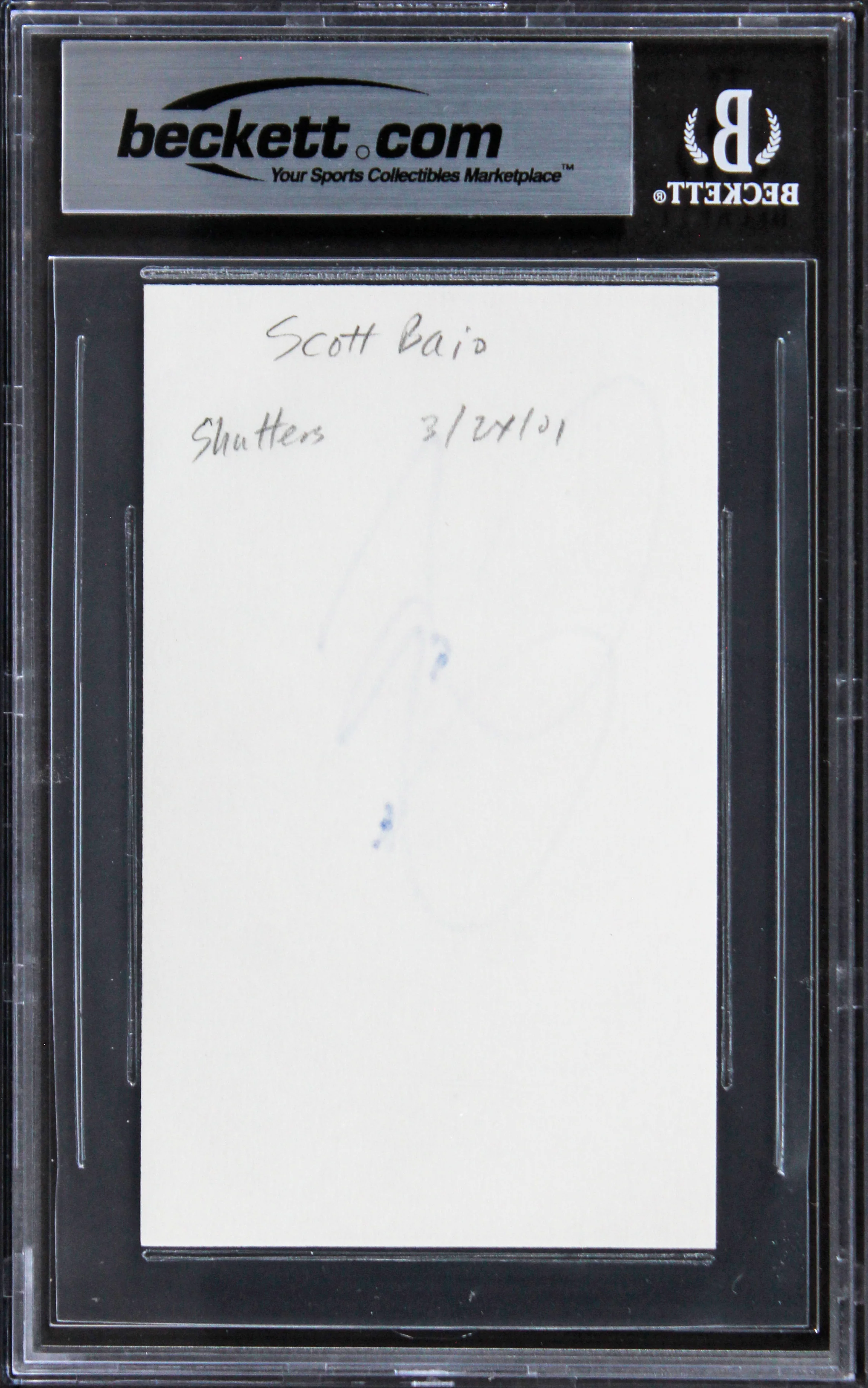Scott Baio Happy Days Authentic Signed 3x5 Index Card BAS Slabbed 2 - Image 3