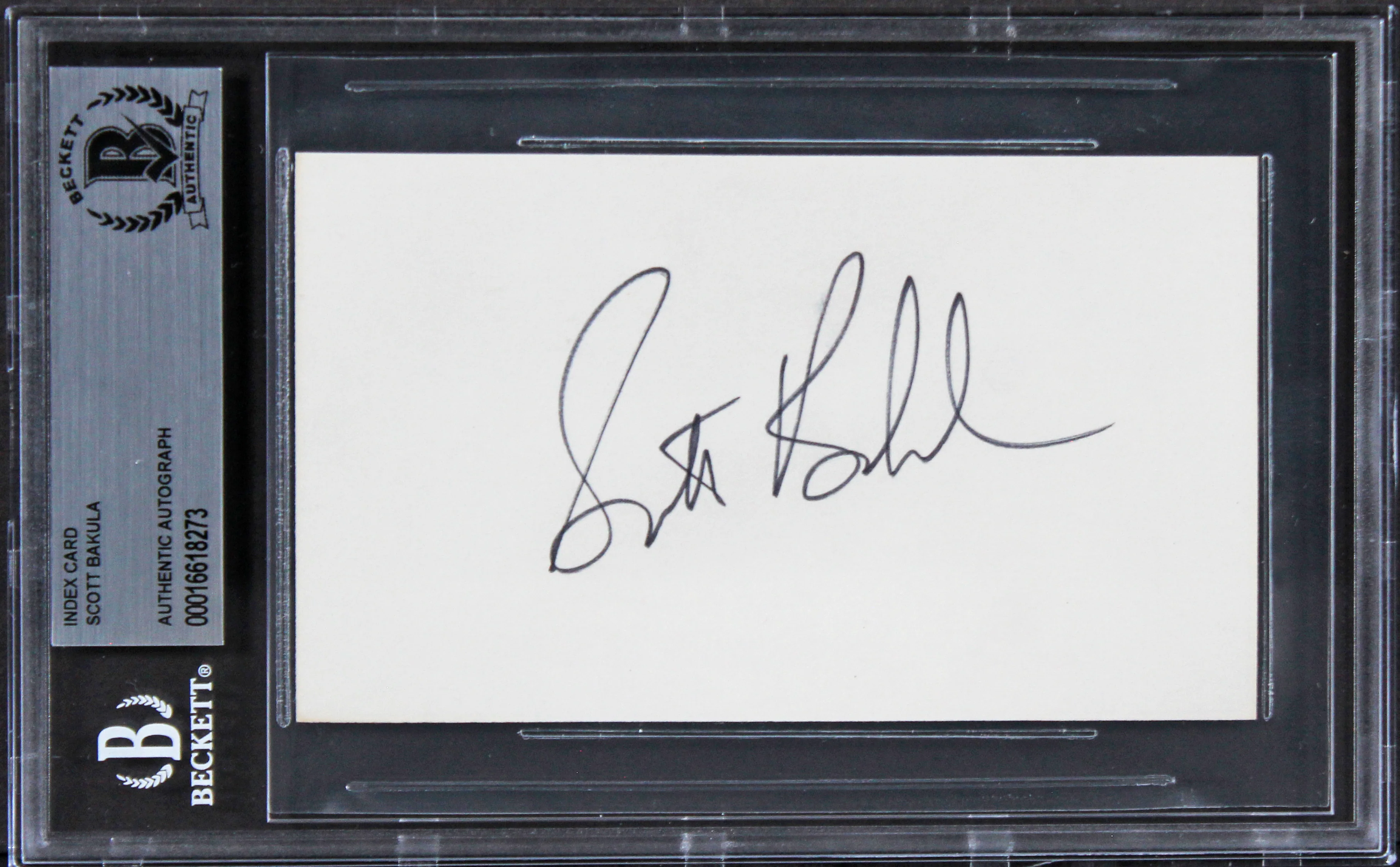 Scott Bakula Star Trek Enterprise Authentic Signed 3x5 Index Card BAS Slabbed 1