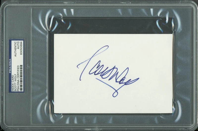 Scott Wolf Authentic Signed 4x6 Index Card Autographed PSA/DNA Slabbed 2