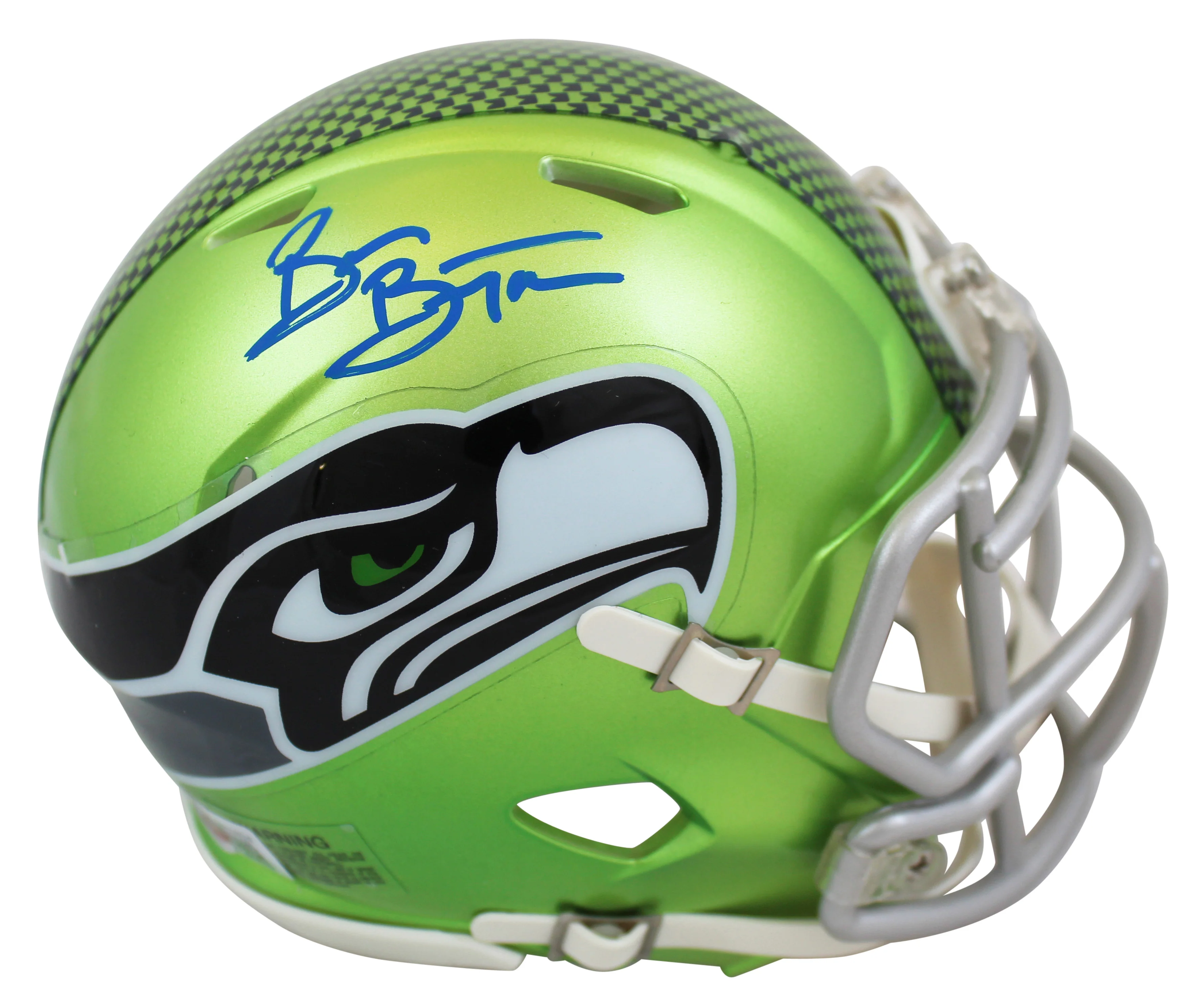 Seahawks Brian Bosworth Authentic Signed Flash Speed Mini Helmet BAS Witnessed - Image 2