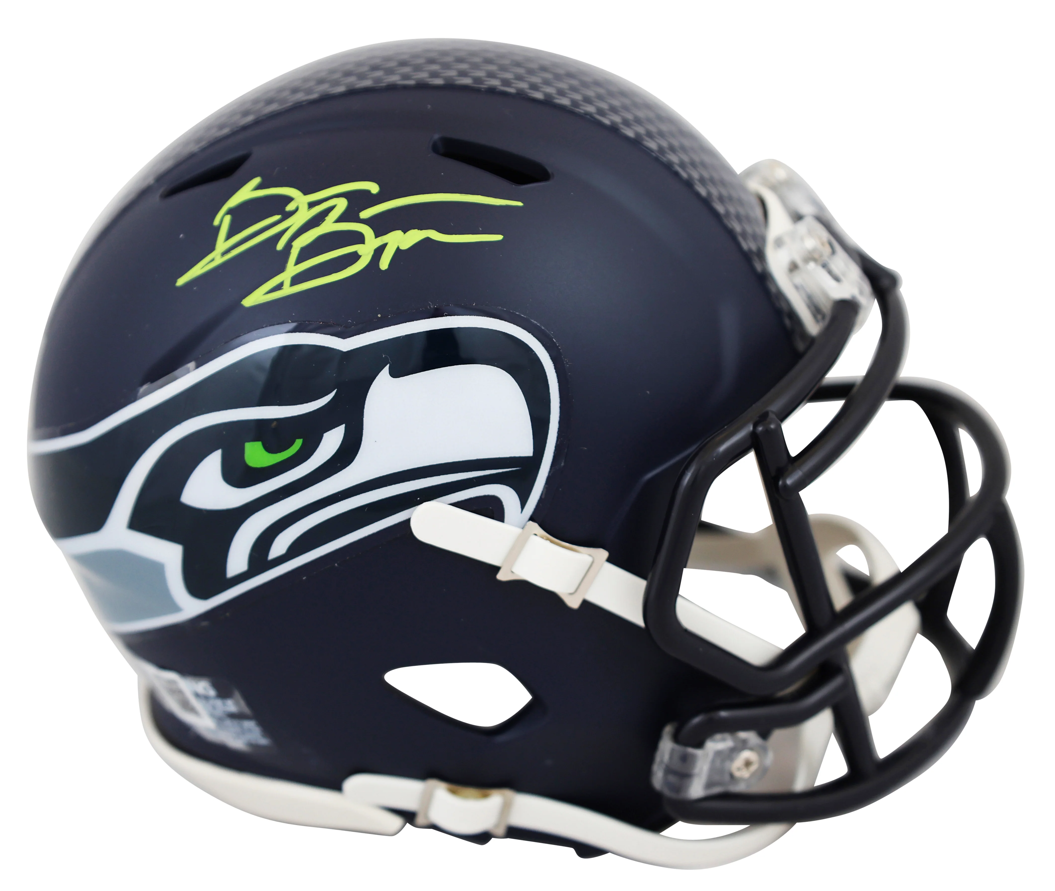 Seahawks Brian Bosworth Authentic Signed Speed Mini Helmet W/ Case BAS Witnessed - Image 3