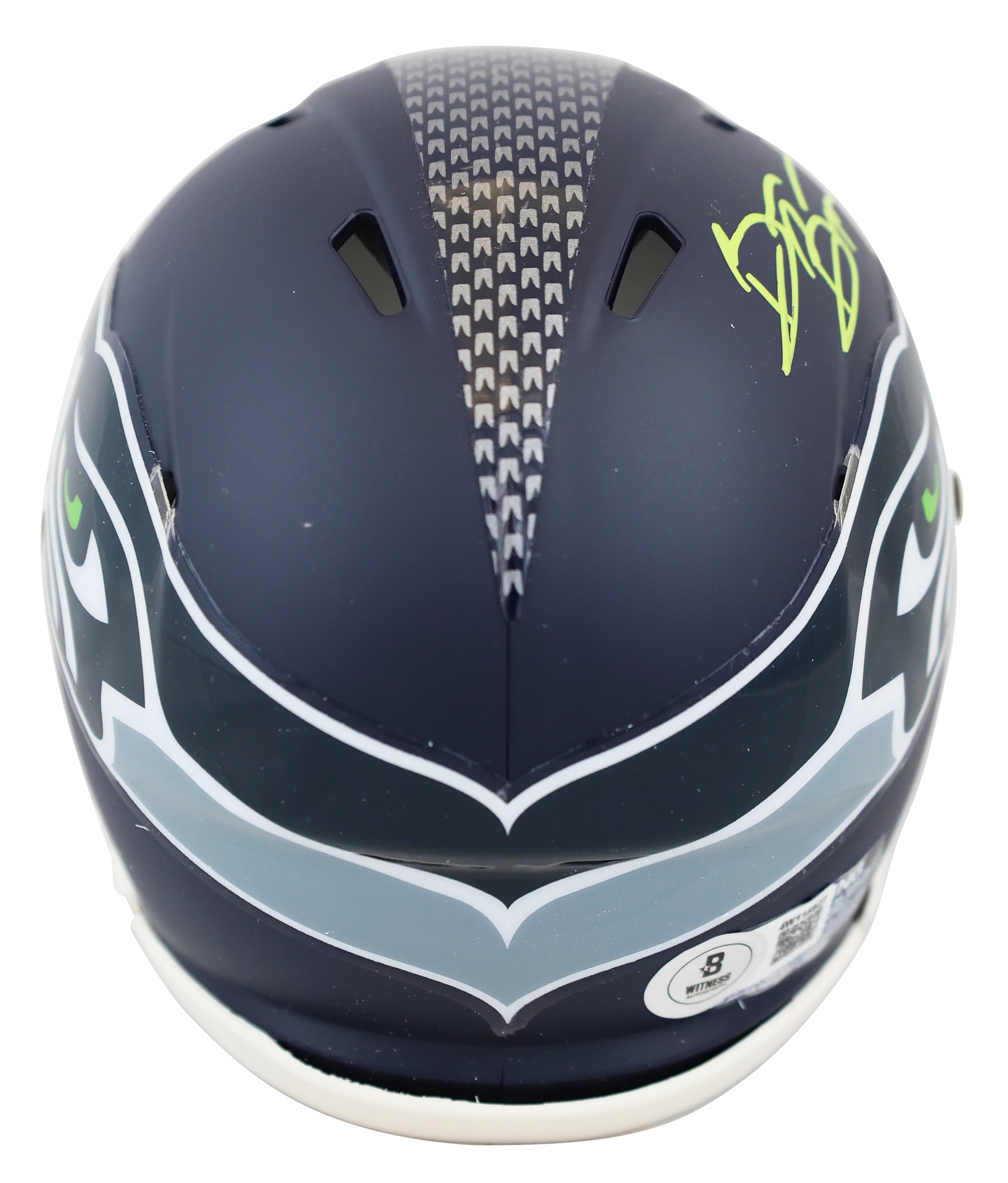 Seahawks Brian Bosworth Authentic Signed Speed Mini Helmet W/ Case BAS Witnessed - Image 4