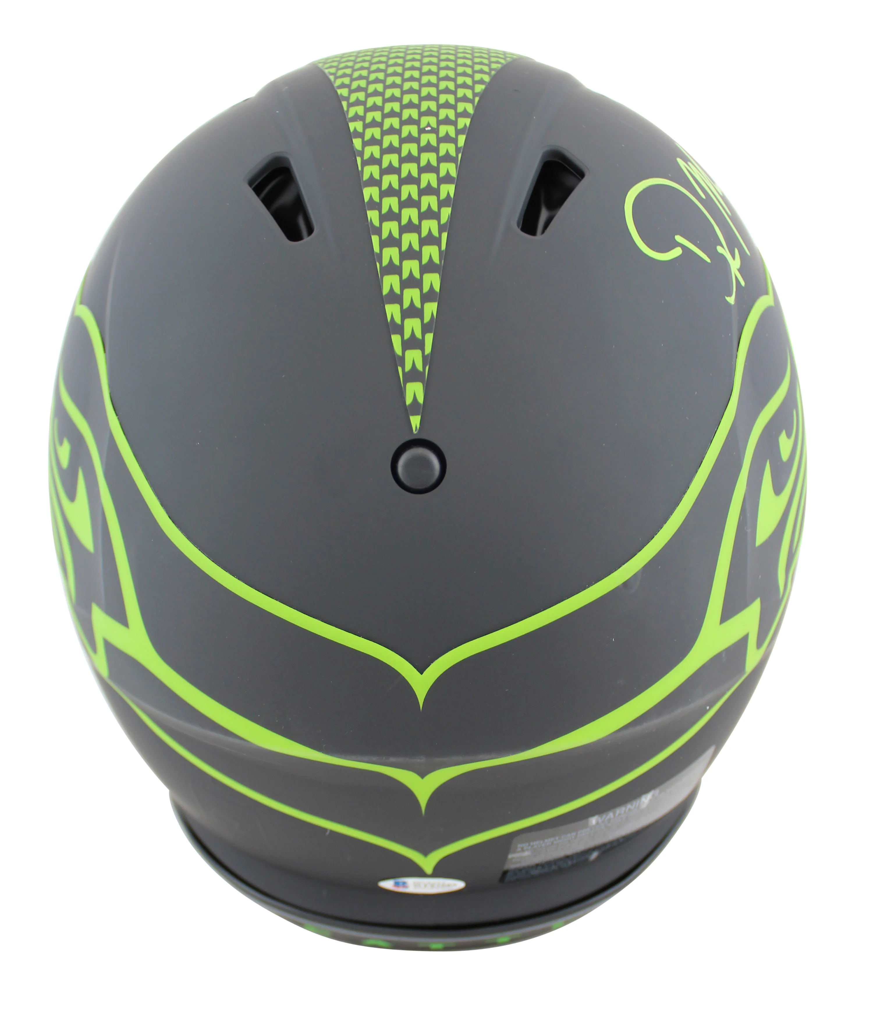 Seahawks DK Metcalf "Wolverine" Signed Eclipse F/S Speed Proline Helmet BAS - Image 3