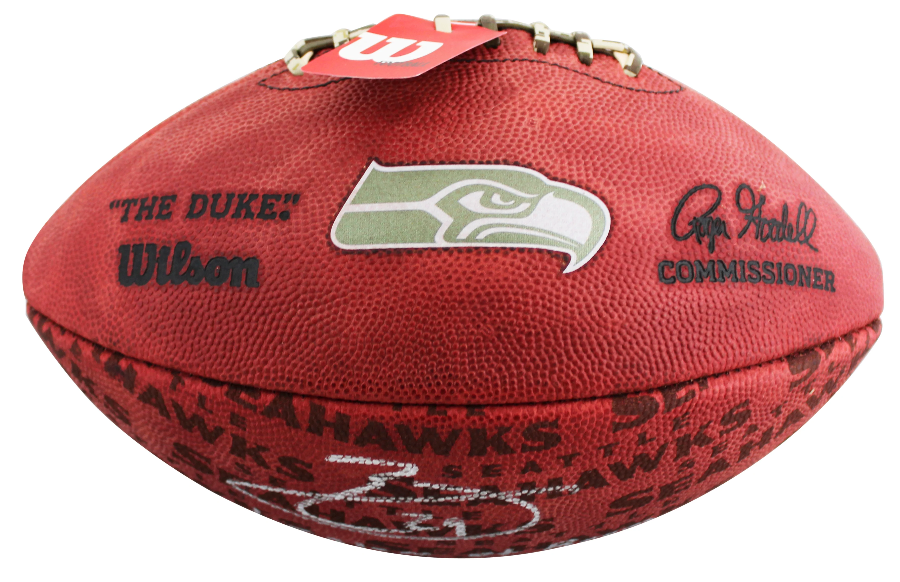 Seahawks Earl Thomas "Legion of Boom" Signed "Duke" Team Showcase Football BAS W - Image 4