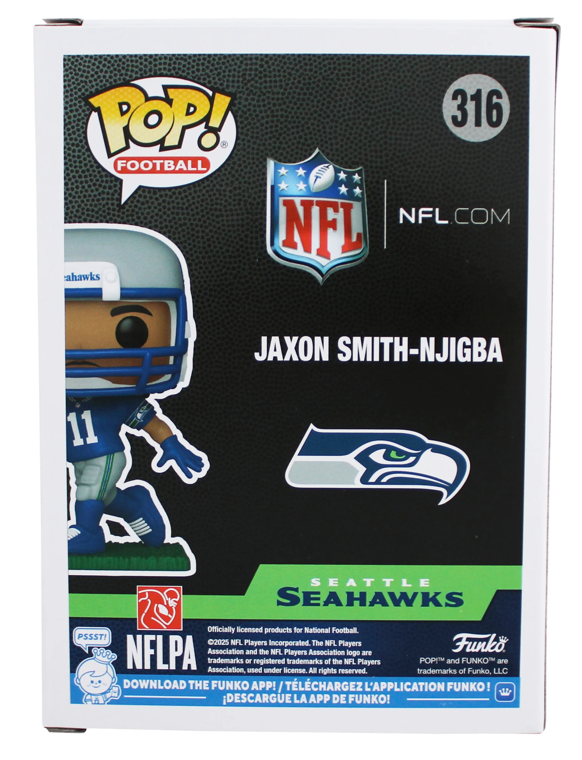 Seahawks Jaxon Smith-Njigba Signed #316 Funko Pop Vinyl Figure Fanatics - Image 5