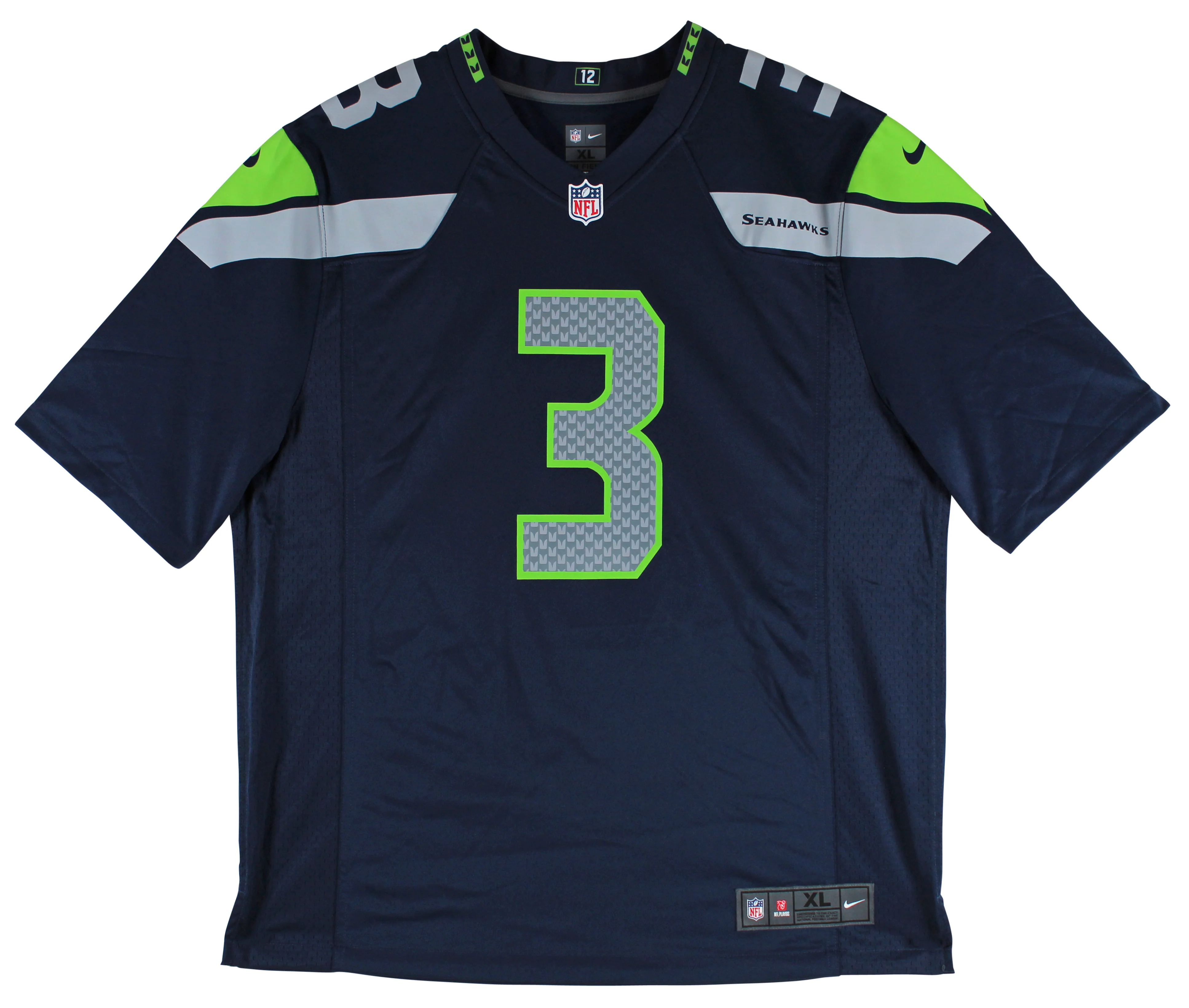 Seahawks Russell Wilson Authentic Signed Navy Blue Nike Jersey Fanatics - Image 4