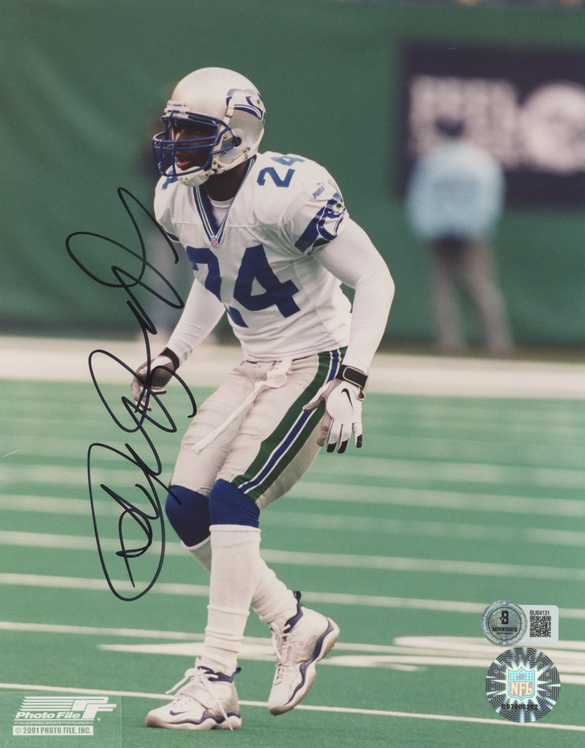 Seahawks Shawn Springs Authentic Signed 8x10 Vertical Photo BAS #BU64131 - Image 2