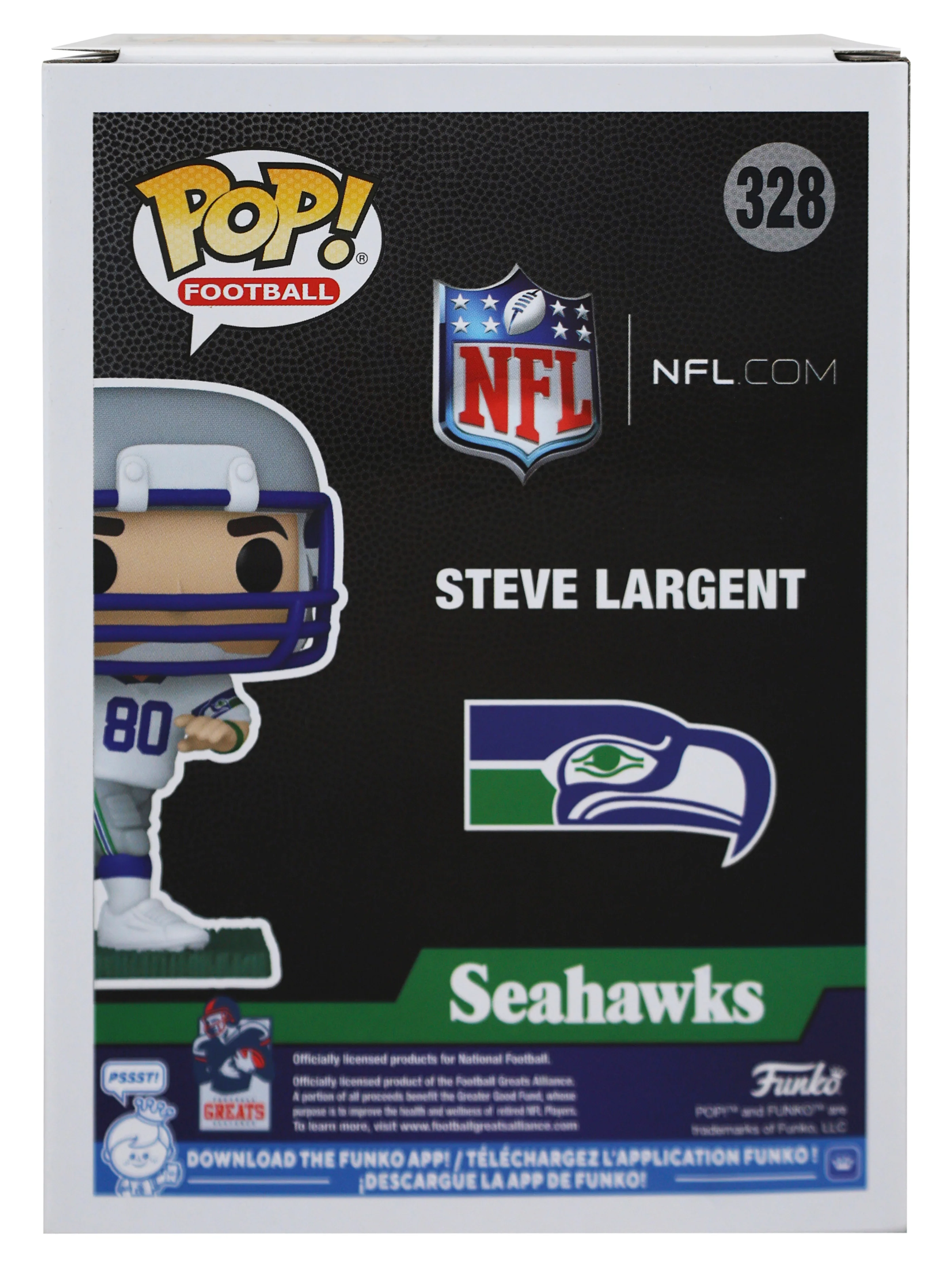 Seahawks Steve Largent "HOF 1995" Signed #86 Funko Pop Vinyl Figure BAS Witness - Image 5