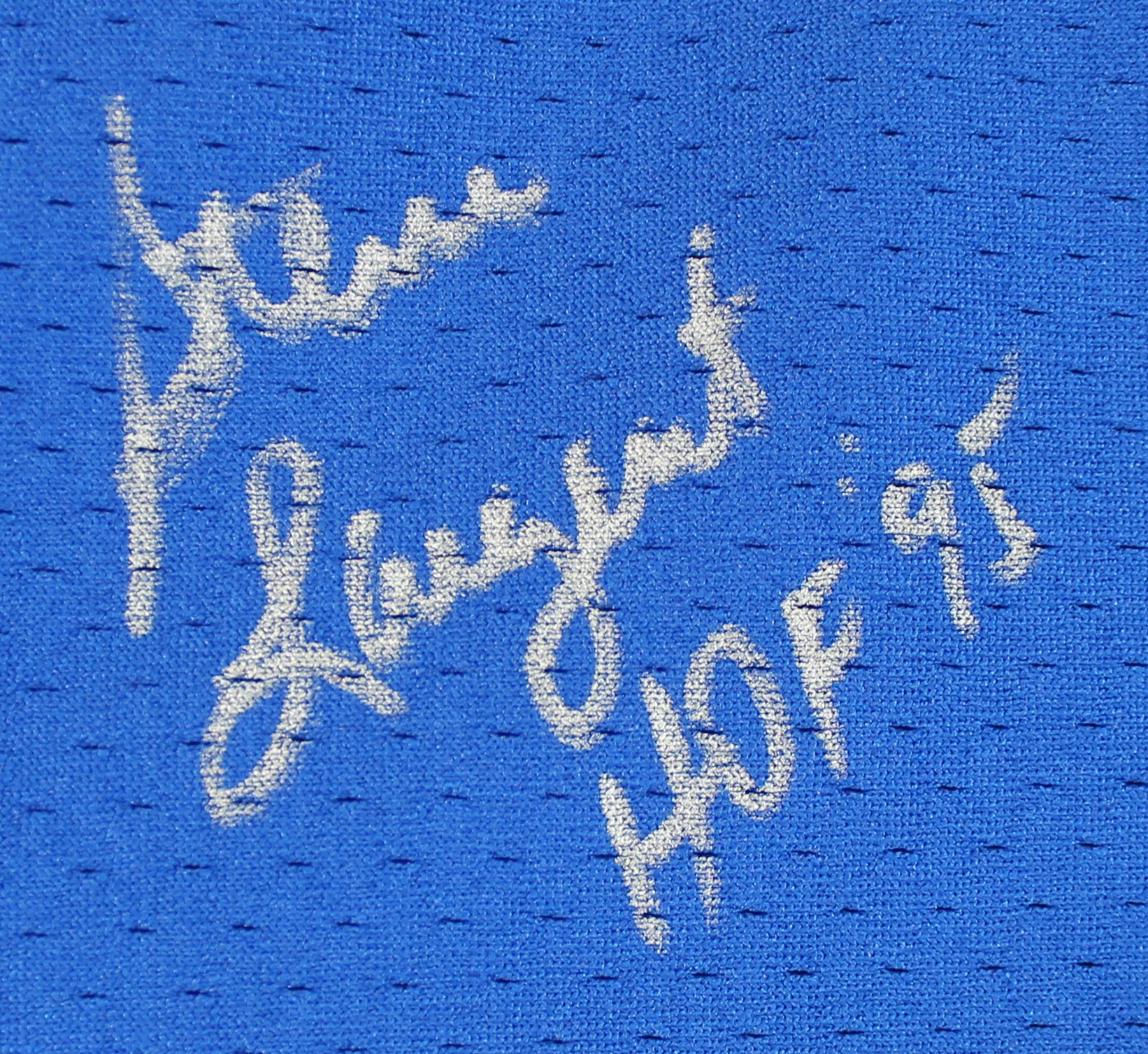 Seahawks Steve Largent "HOF 95" Authentic Signed Blue M&N Jersey BAS Witnessed 2 - Image 3