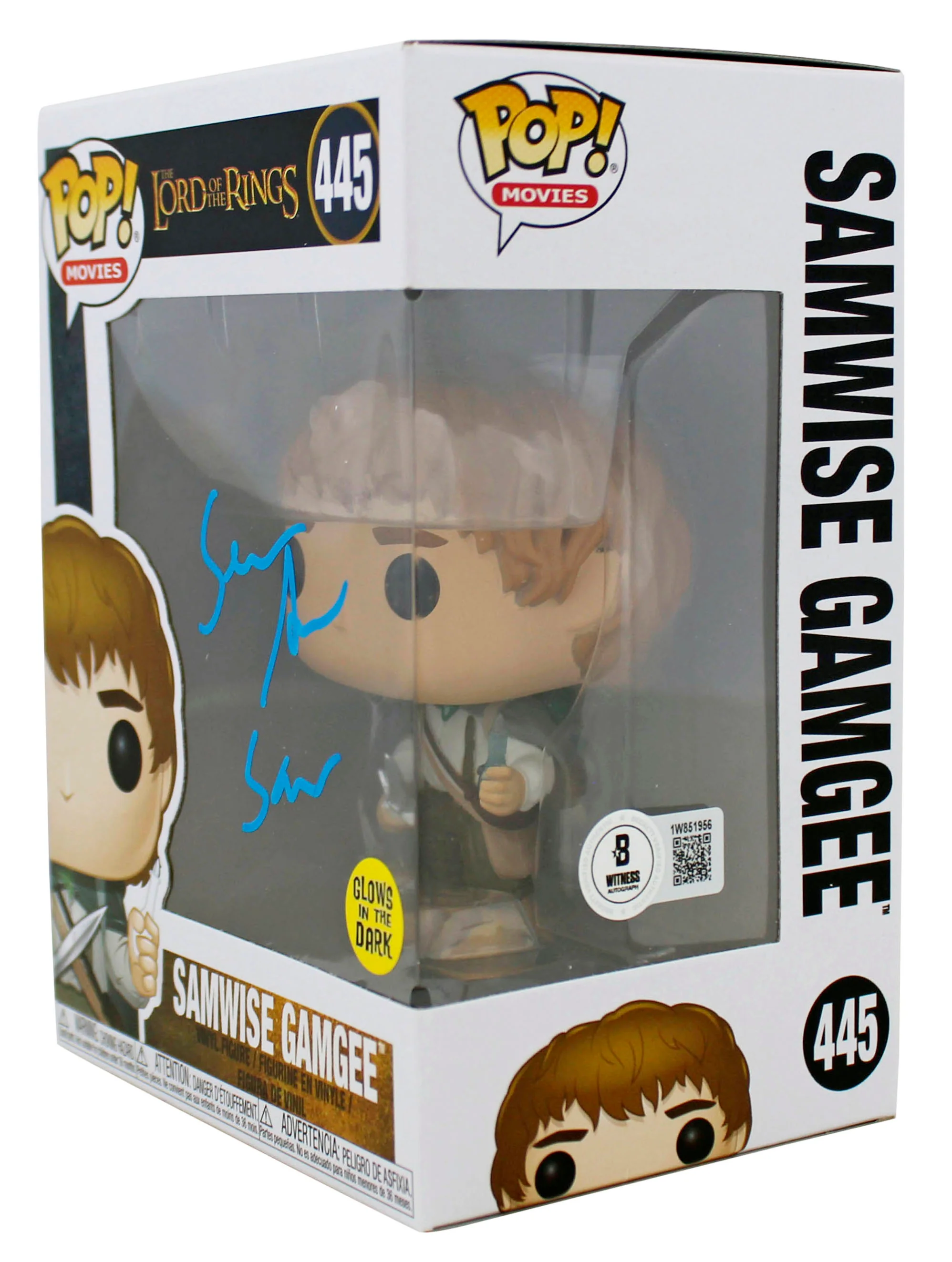 Sean Astin LOTR "Sam" Signed Funko Pop Vinyl Figure w/ Blue Sig BAS Witnessed - Image 3
