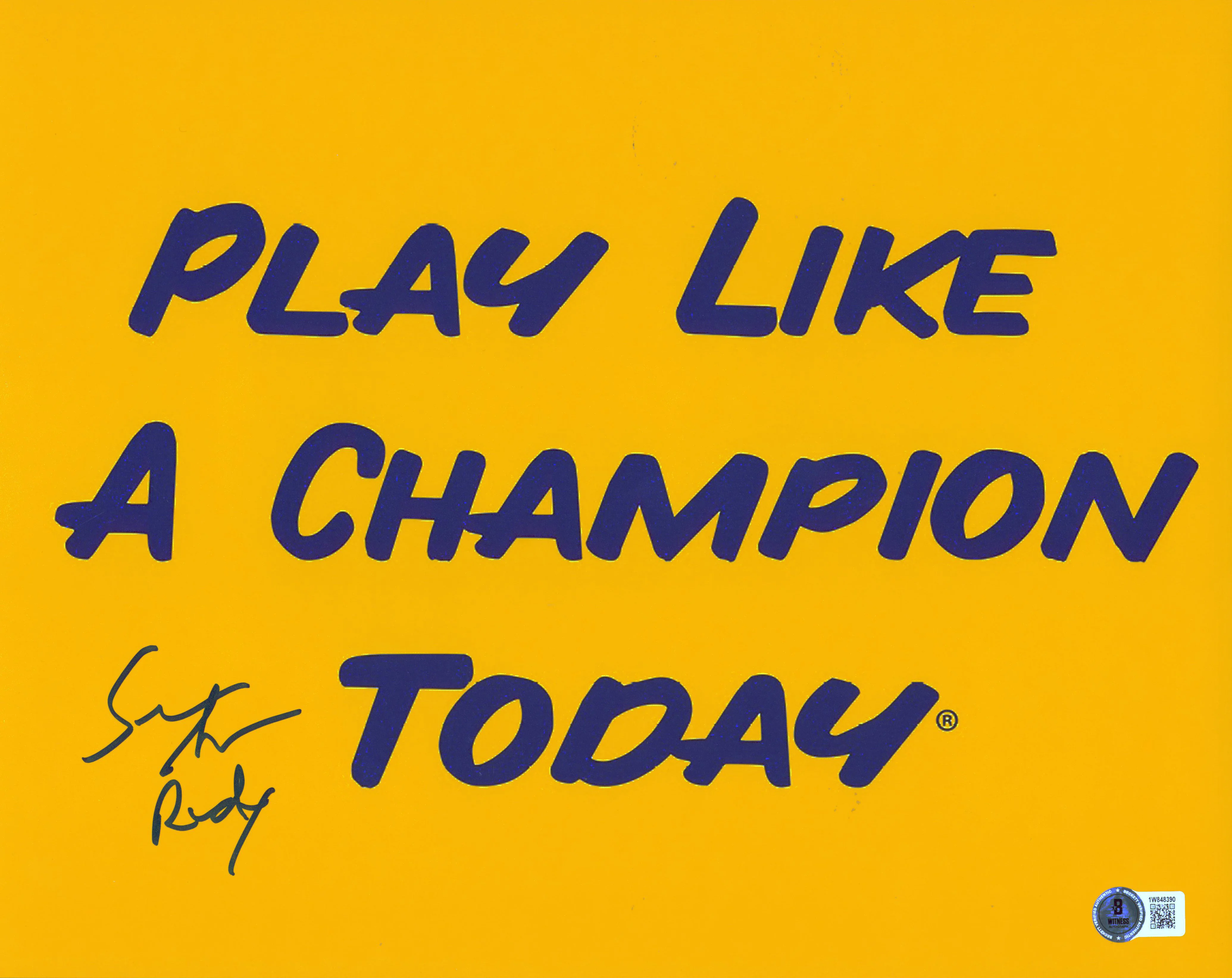 Sean Astin "Rudy" Authentic Signed 11x14 Play Like A Champion Photo BAS Witness - Image 2