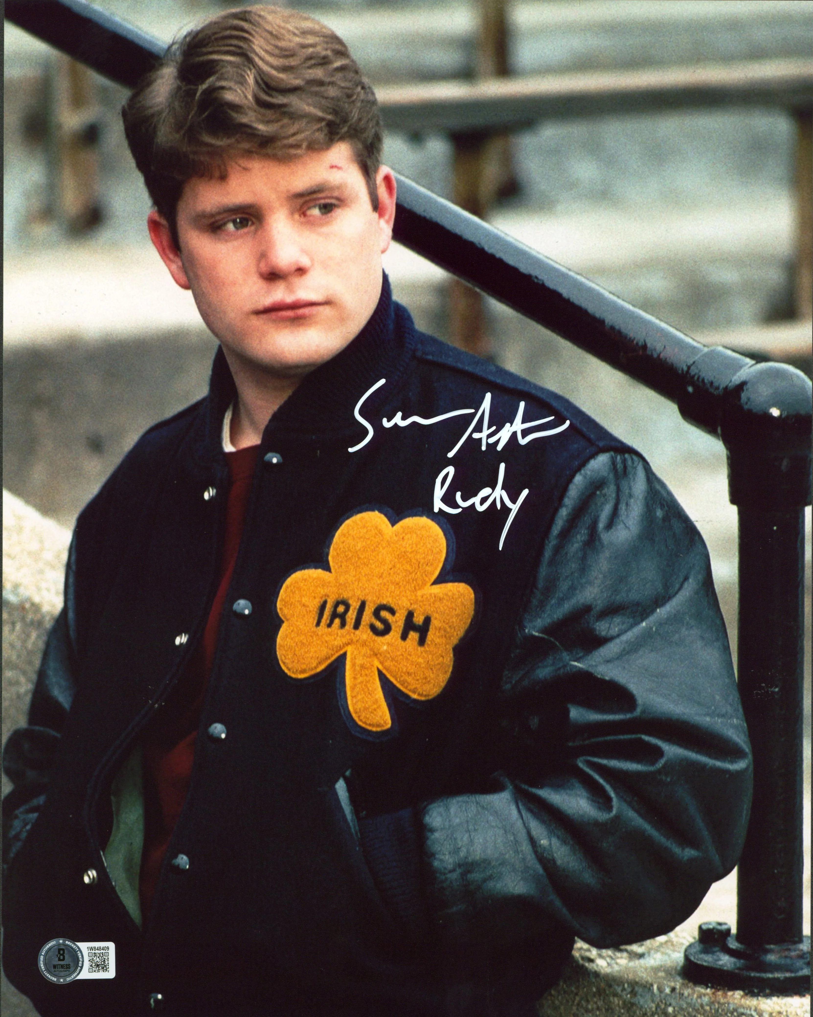 Sean Astin "Rudy" Authentic Signed 11x14 Vertical Jacket Photo BAS Witnessed - Image 2