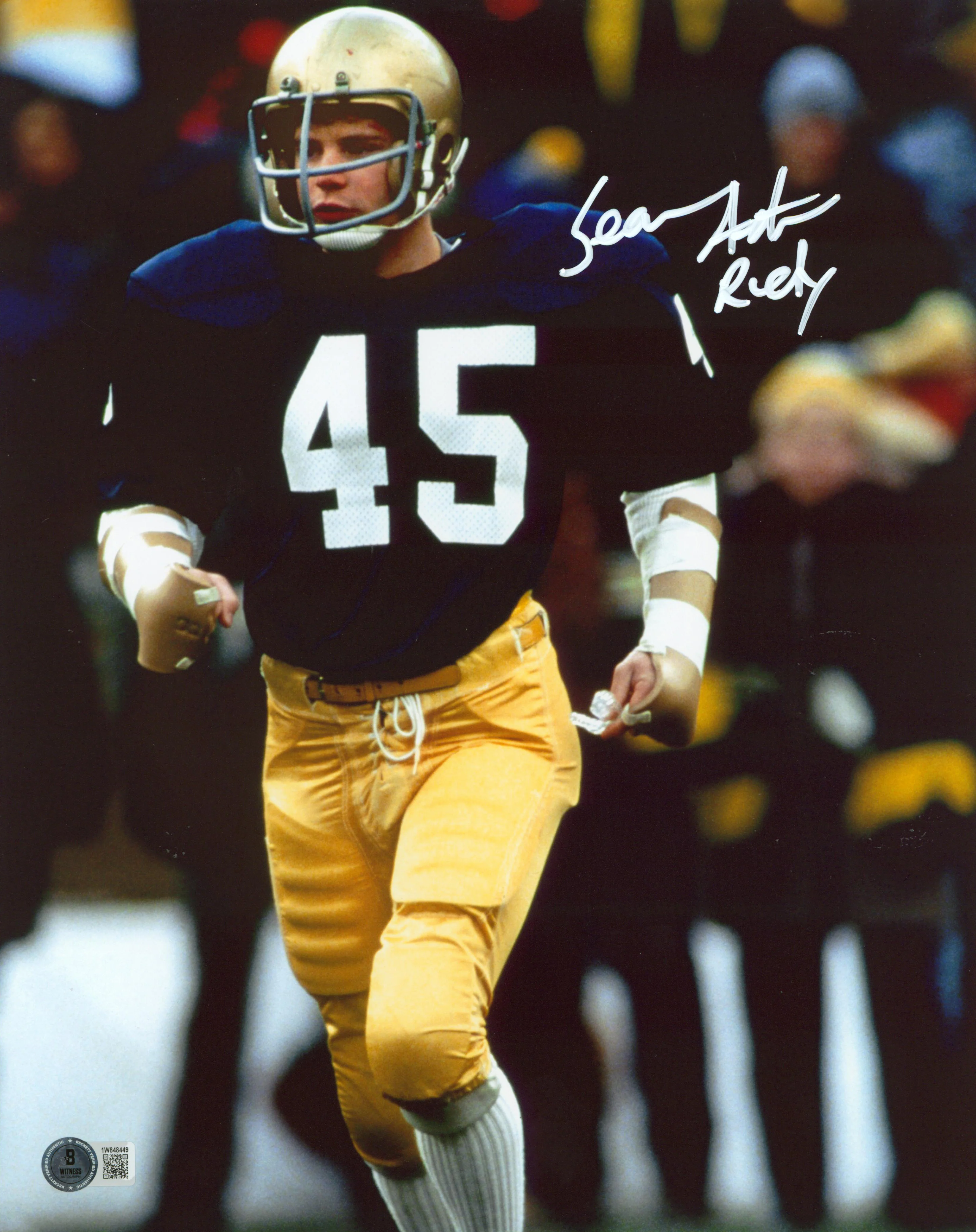 Sean Astin "Rudy" Authentic Signed 11x14 Vertical Running Photo BAS Witnessed - Image 2