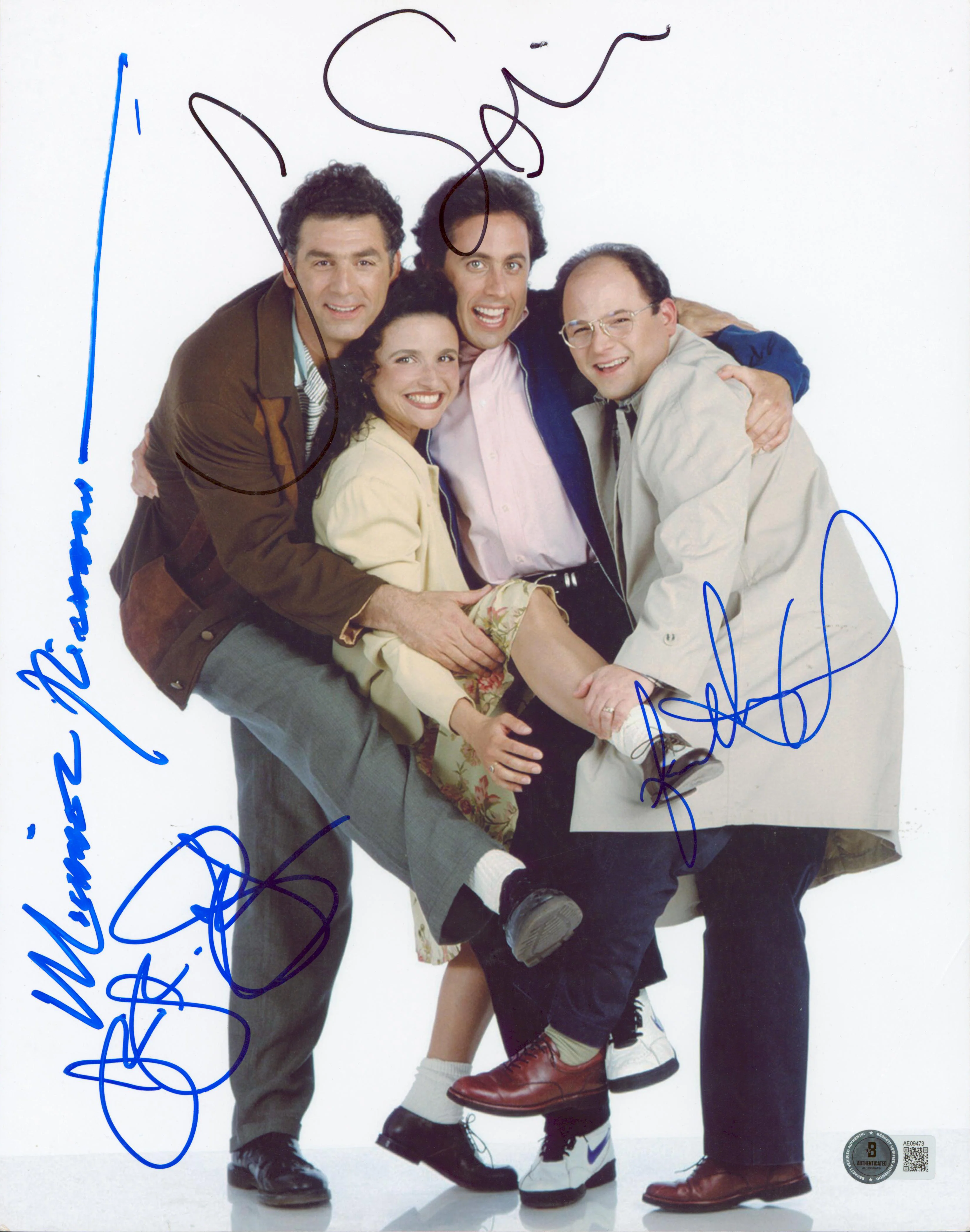 Seinfeld (4) Seinfeld, Alexander, Richards +1 Signed 11x14 Photo BAS #AE09473 - Image 2