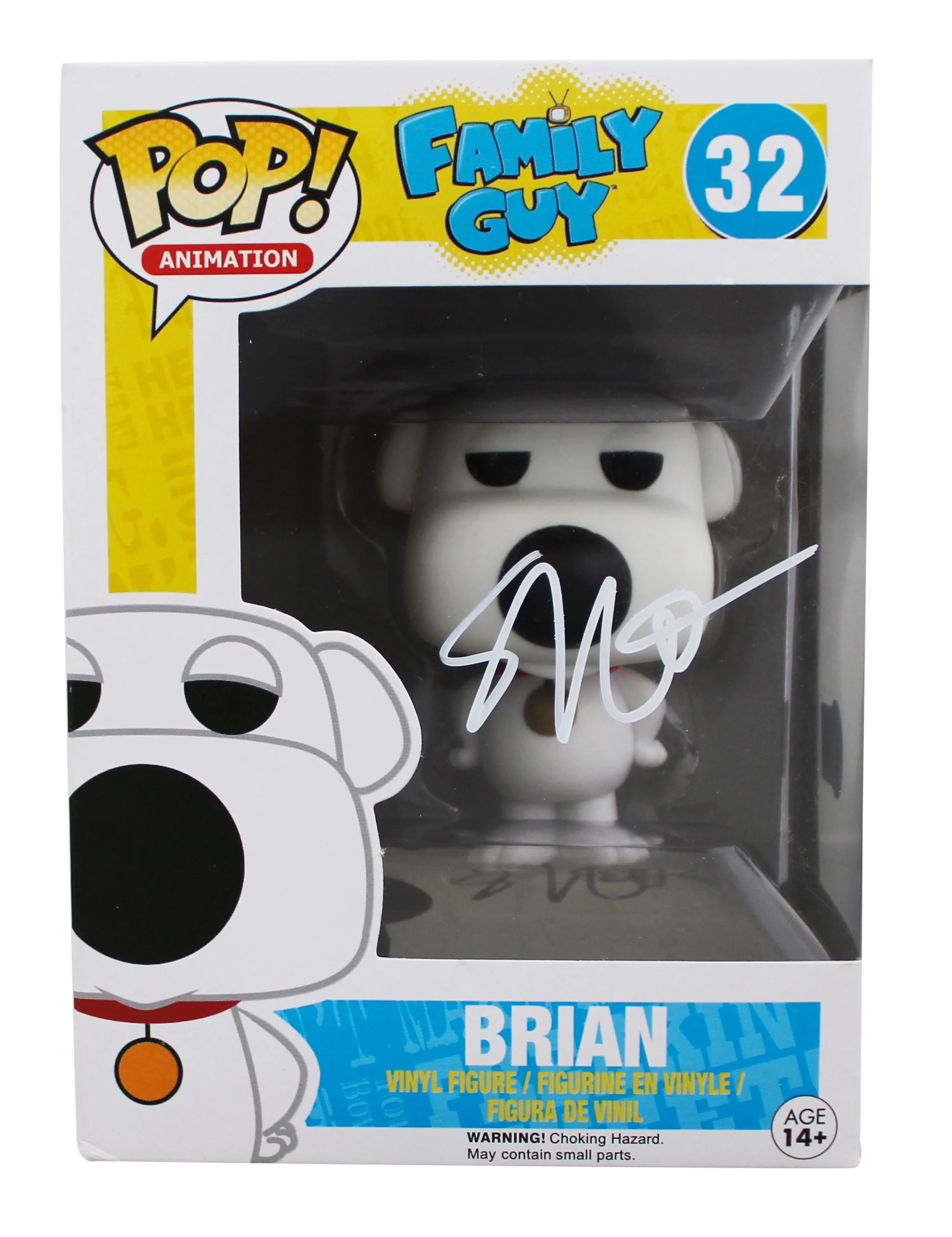 Seth MacFarlane Family Guy Signed Brian #32 Funko Pop Vinyl Figure BAS #BQ48502 - Image 2